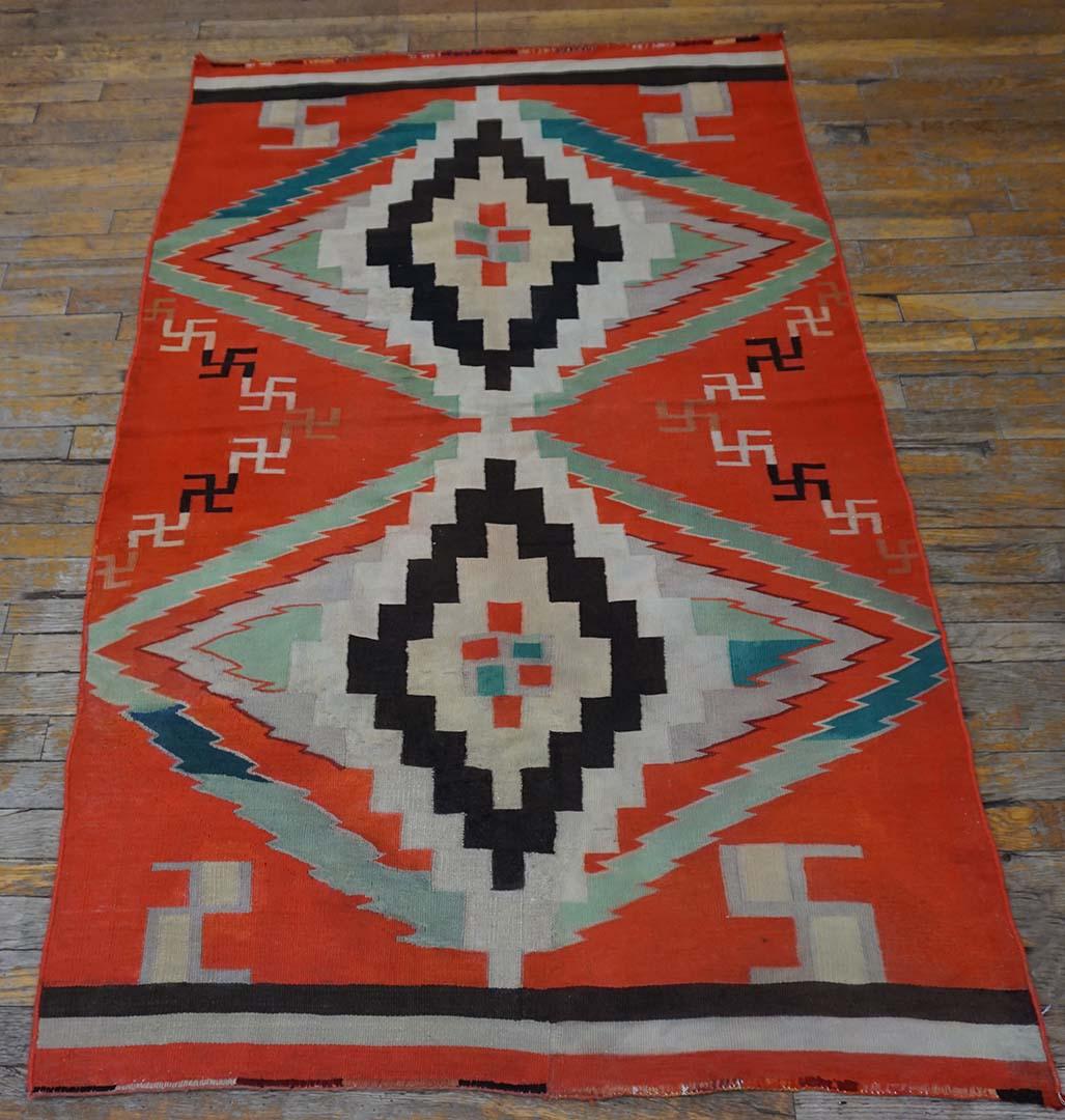 Amerikanischer Navajo Germantown-Teppich des späten 19. Jahrhunderts 3' 8