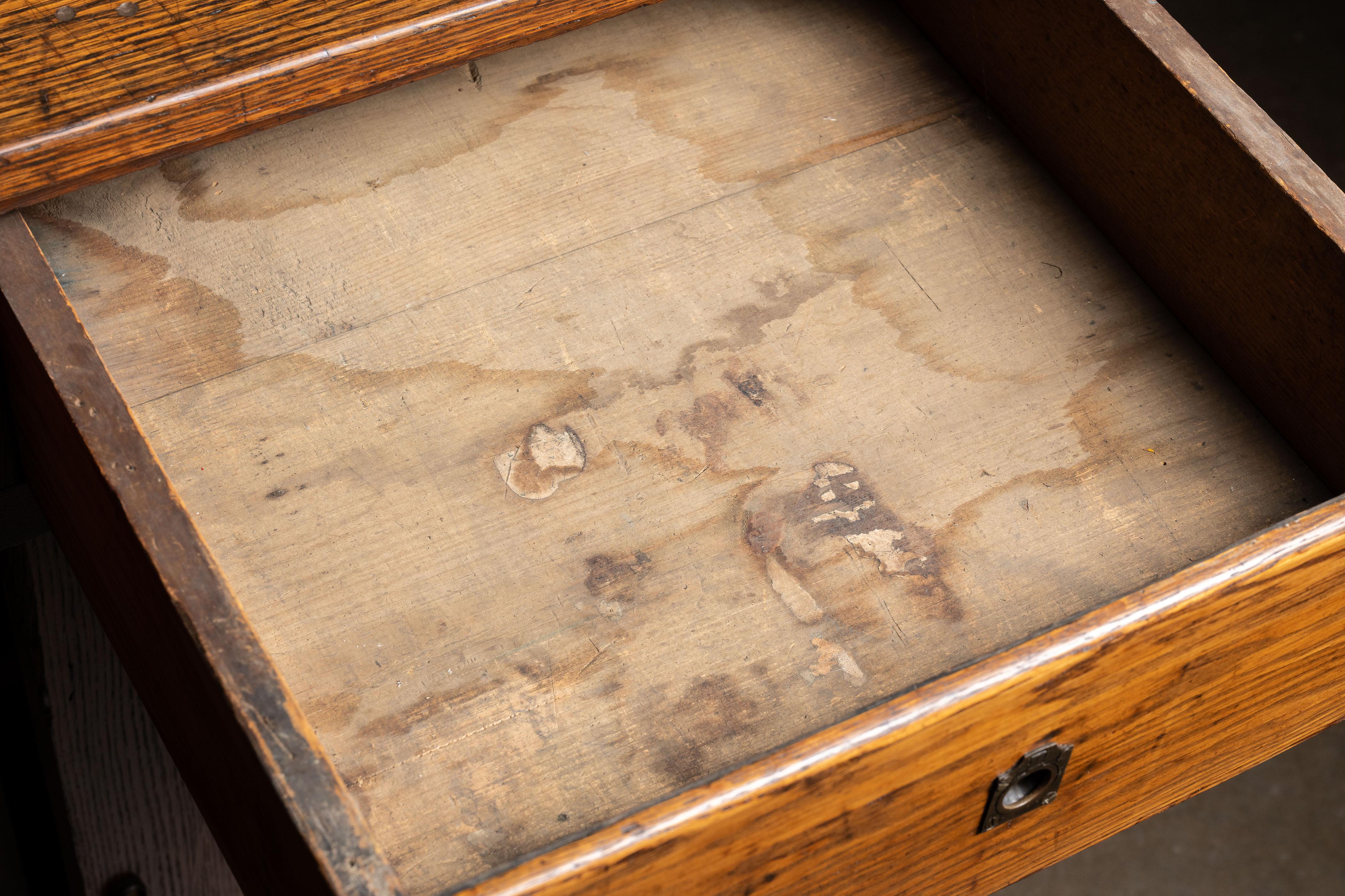 Late 19th Century American Oak Partners Desk For Sale 7