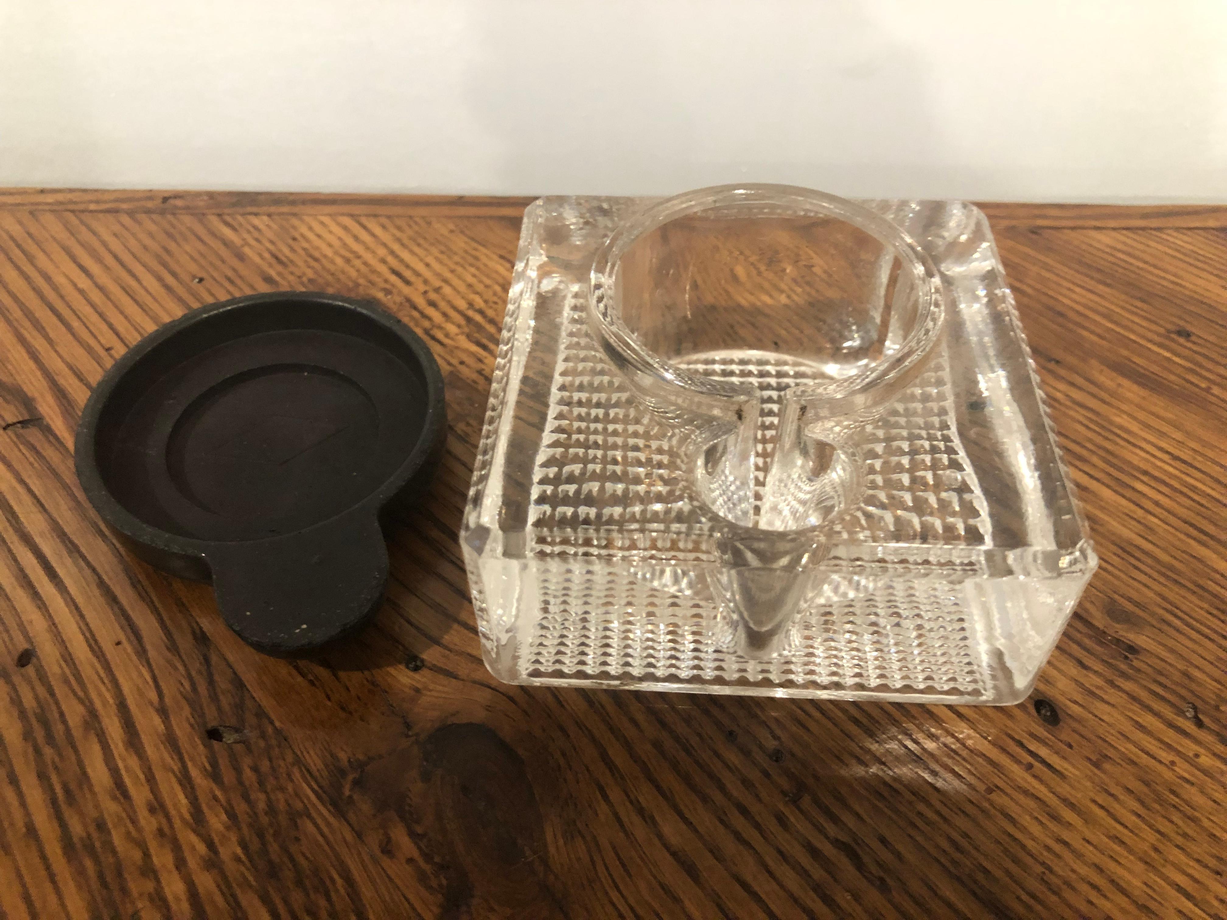 Late 19th Century American Pressed Glass Inkwell For Sale 6