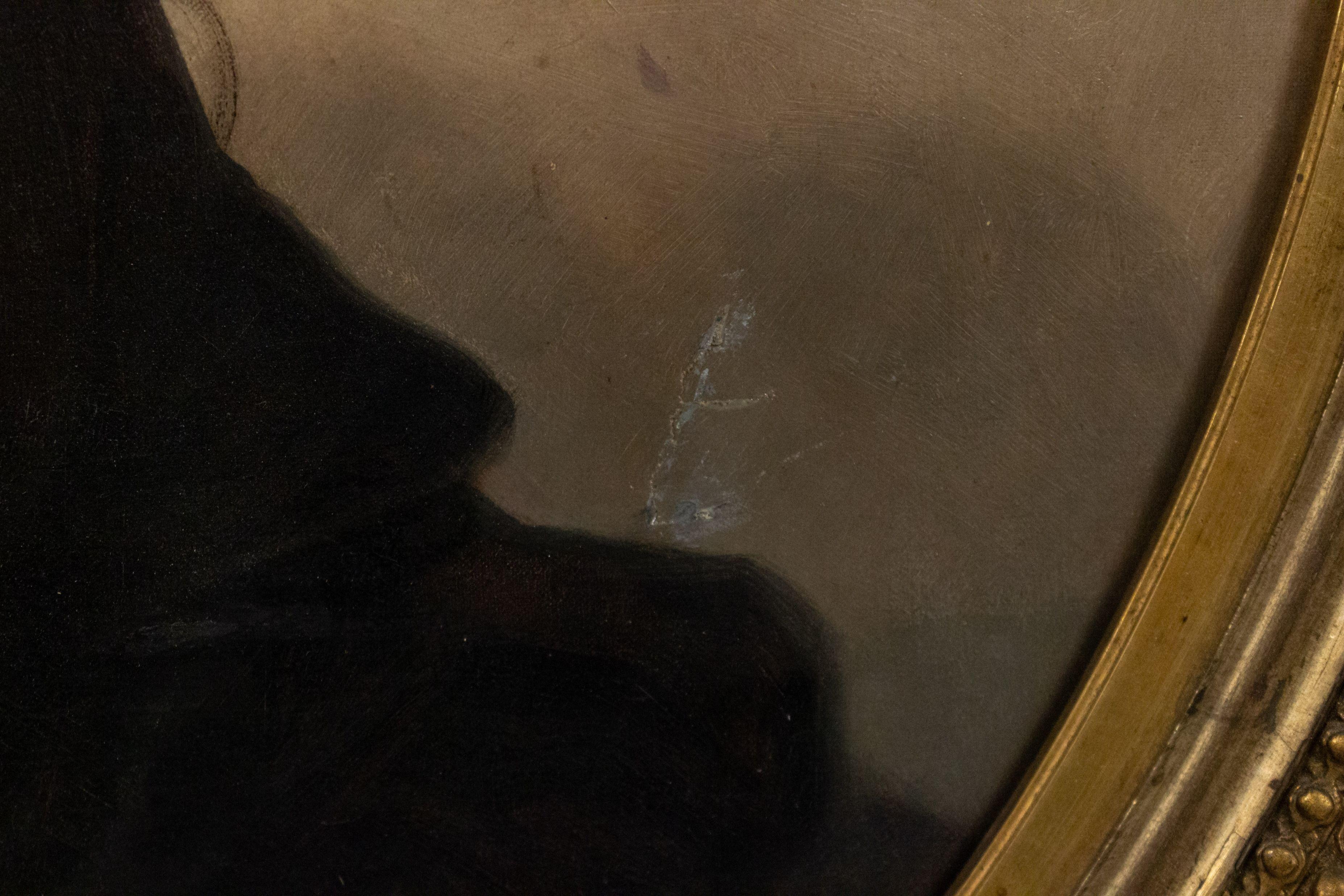Huilé Peinture à l'huile américaine victorienne de la fin du XIXe siècle représentant un portrait d'une femme en vente