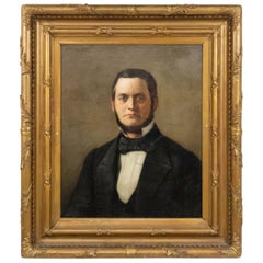 Amerikanisches viktorianisches Ölporträt eines Gentleman aus dem späten 19. Jahrhundert