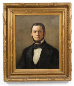 Late 19th Century American Victorian Oil Portrait of a Gentleman