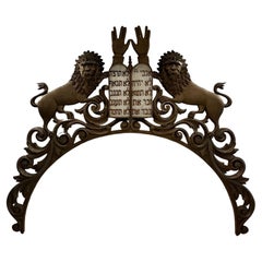 Used Late 19th Century American Wooden Torah Arc Synagogue Decoration
