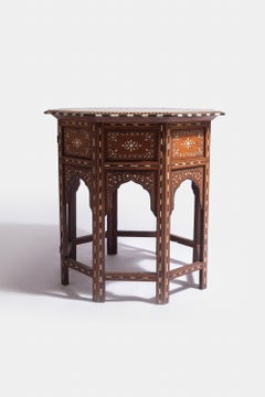 Achteckiger anglo-indischer Hoshiarpur-Tisch aus dem späten 19.