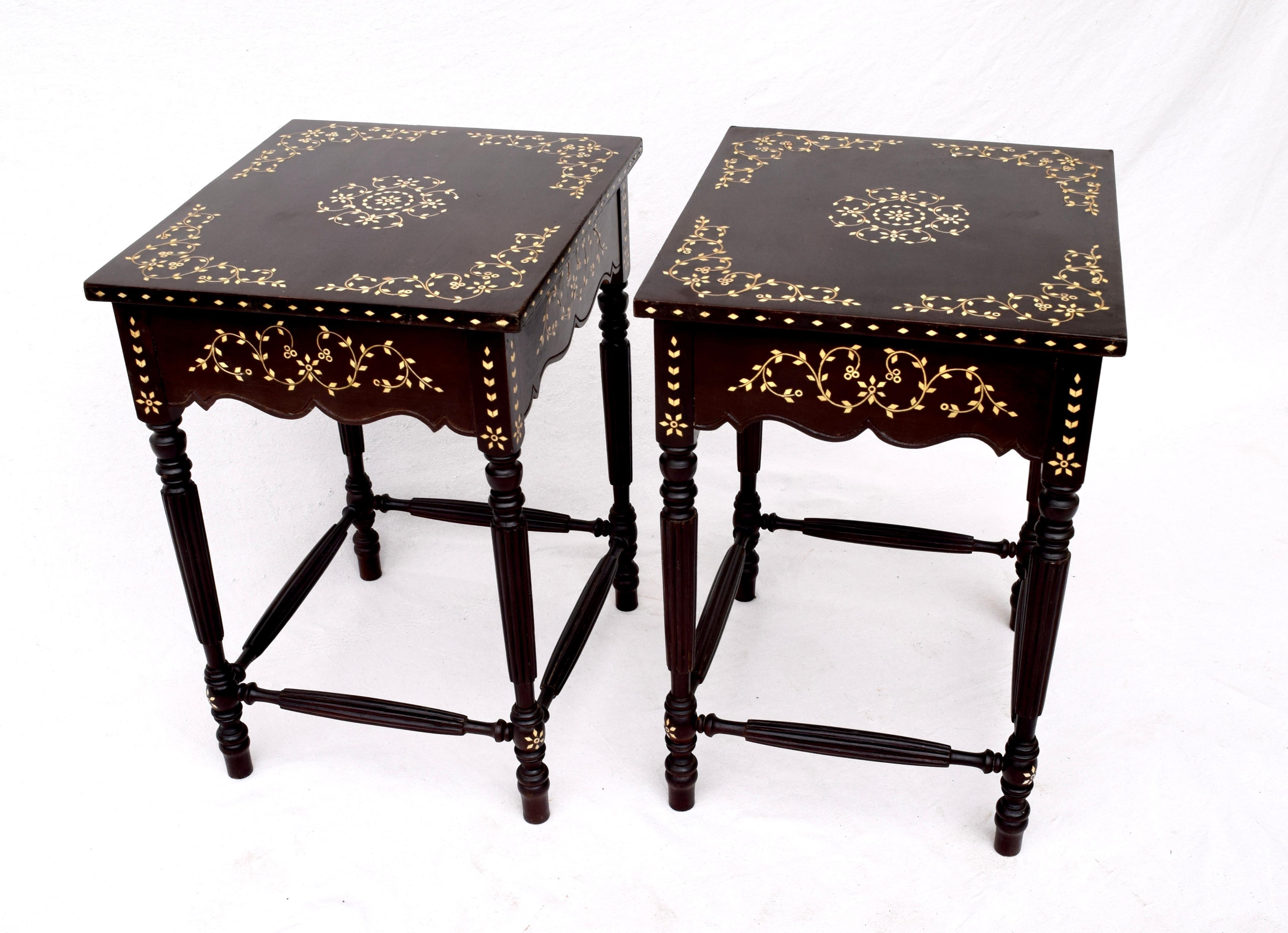 Late 19th Century Anglo-Indian Side Tables, Pair 3