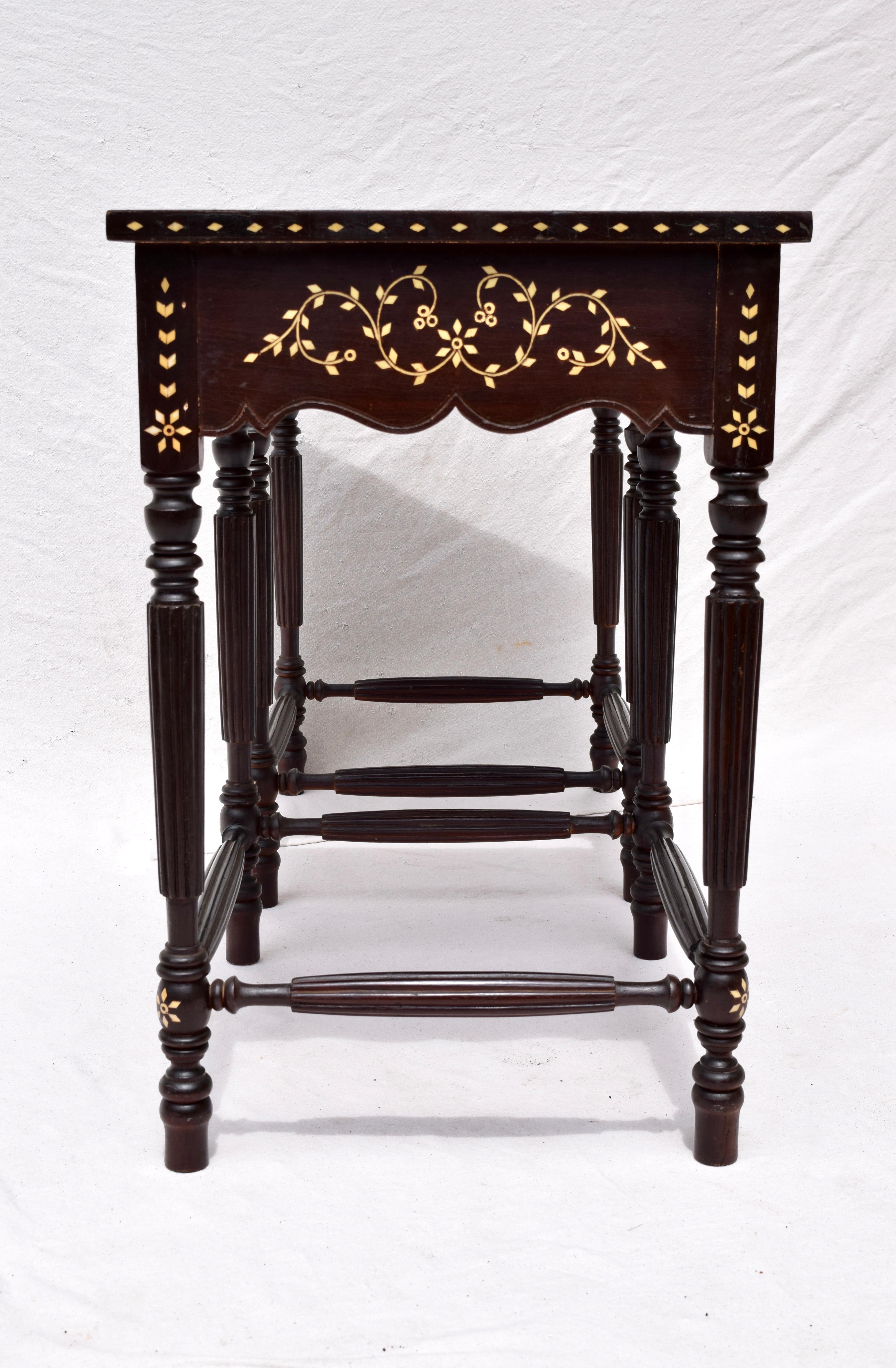Late 19th Century Anglo-Indian Side Tables, Pair 4