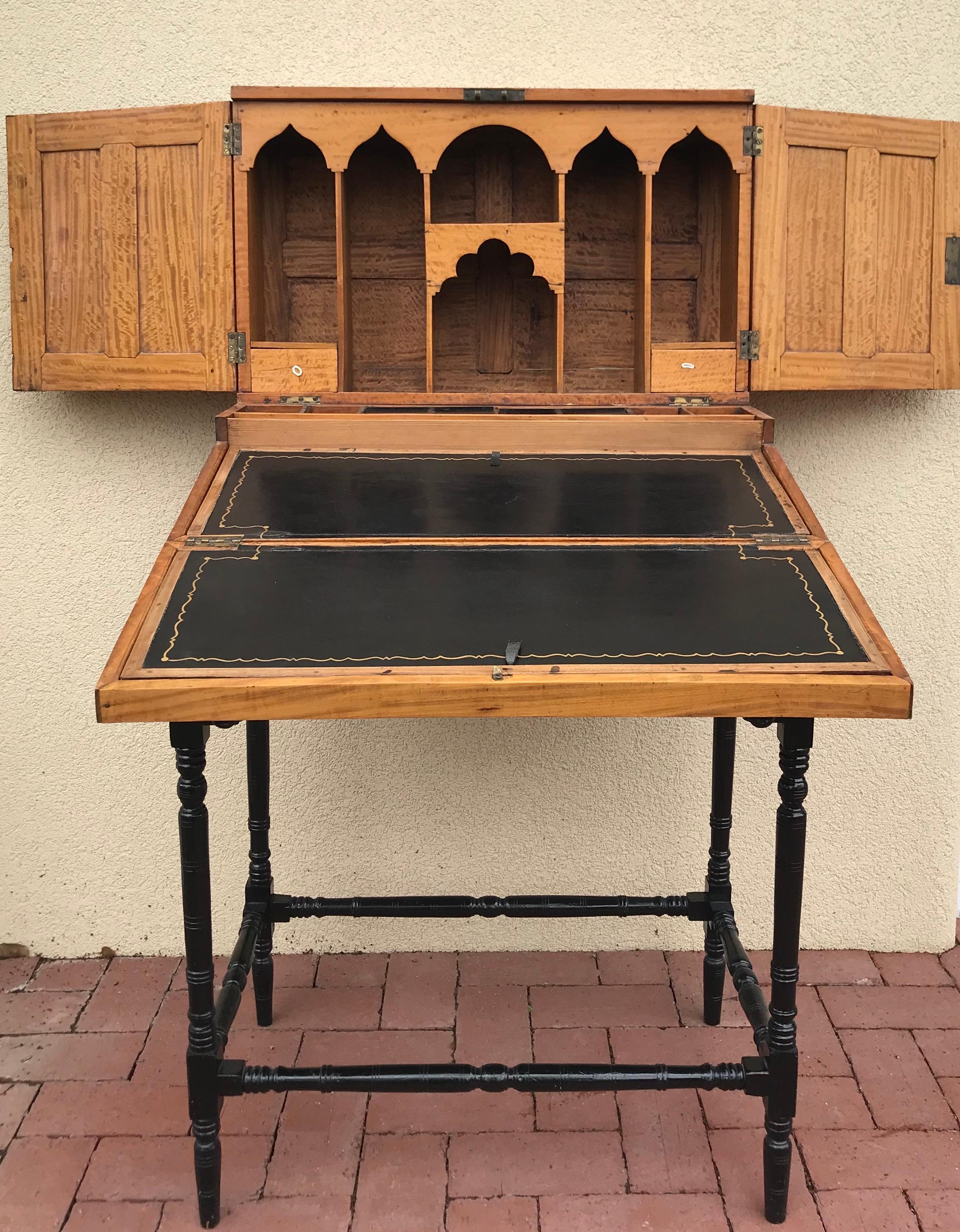 Late 19th Century Anglo Indian Writing desk on Stand For Sale 6