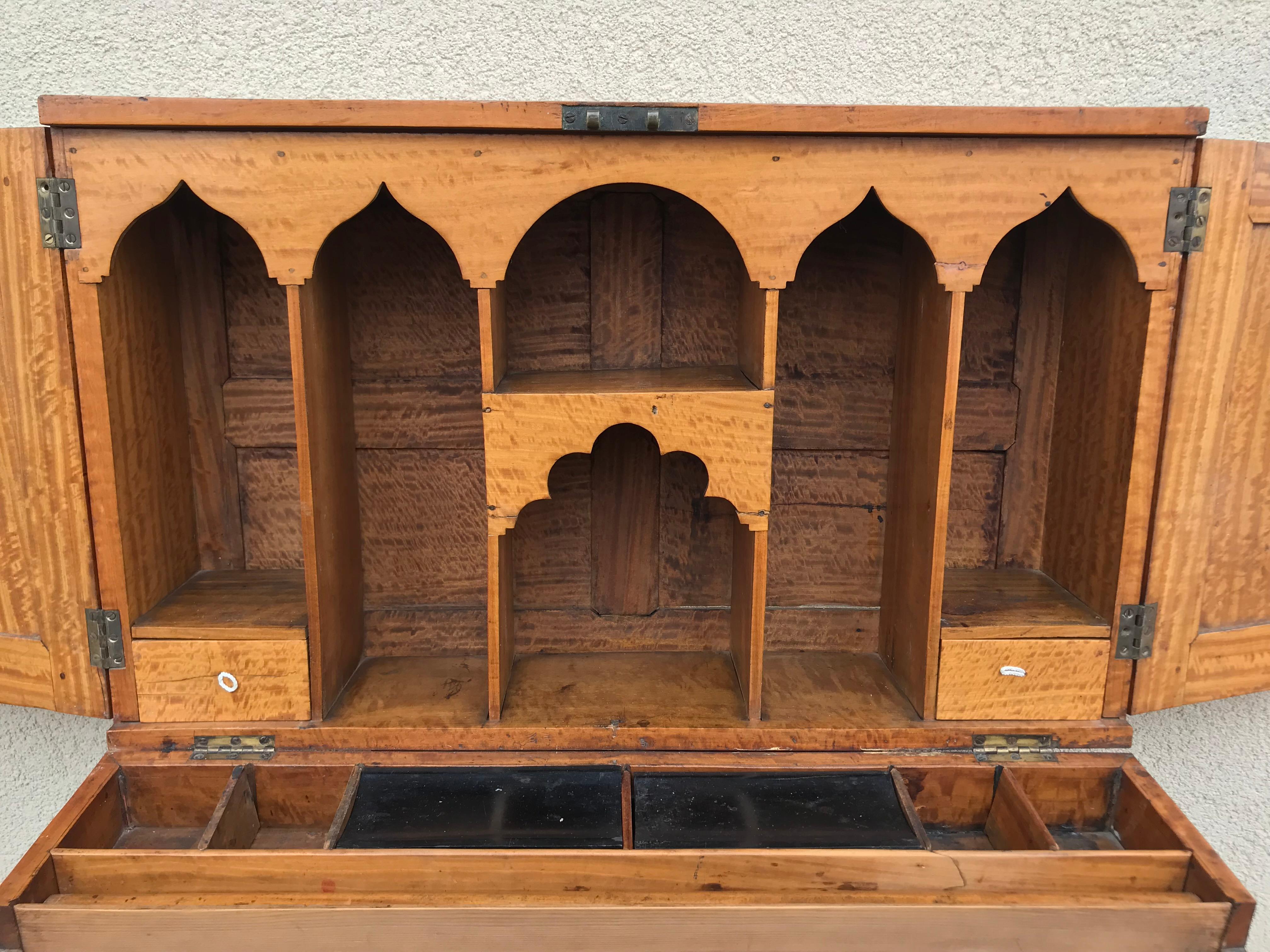 Late 19th Century Anglo Indian Writing desk on Stand For Sale 12