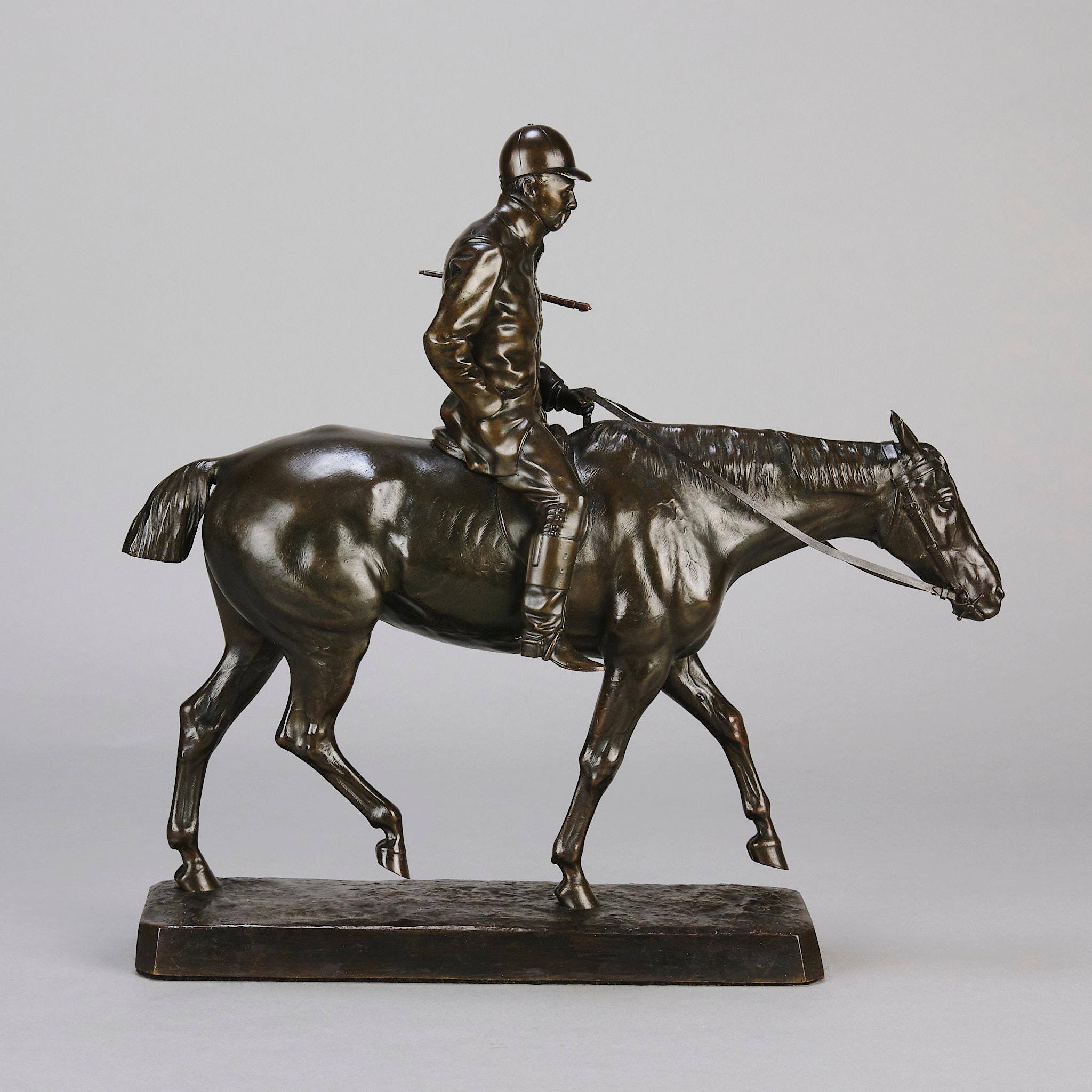 Art Nouveau Bronzo Animalier della fine del XIX secolo intitolato 