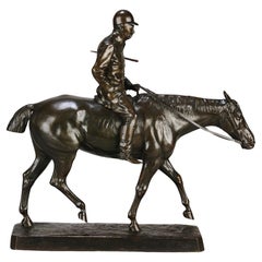 Antique Late 19th Century Animalier Bronze entitled "After the Hunt" by Walter Roche