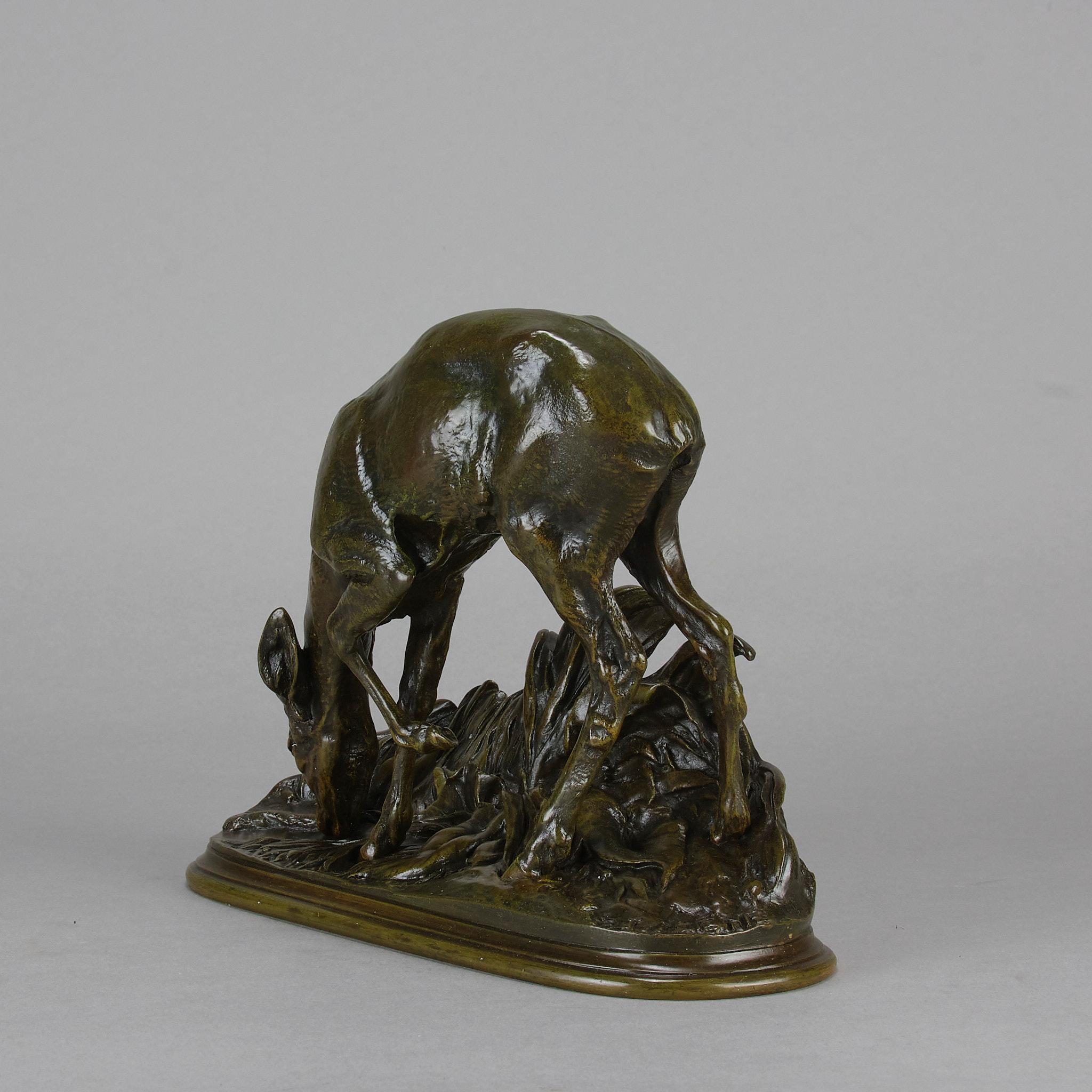 Animalische Bronze des späten 19. Jahrhunderts mit dem Titel 