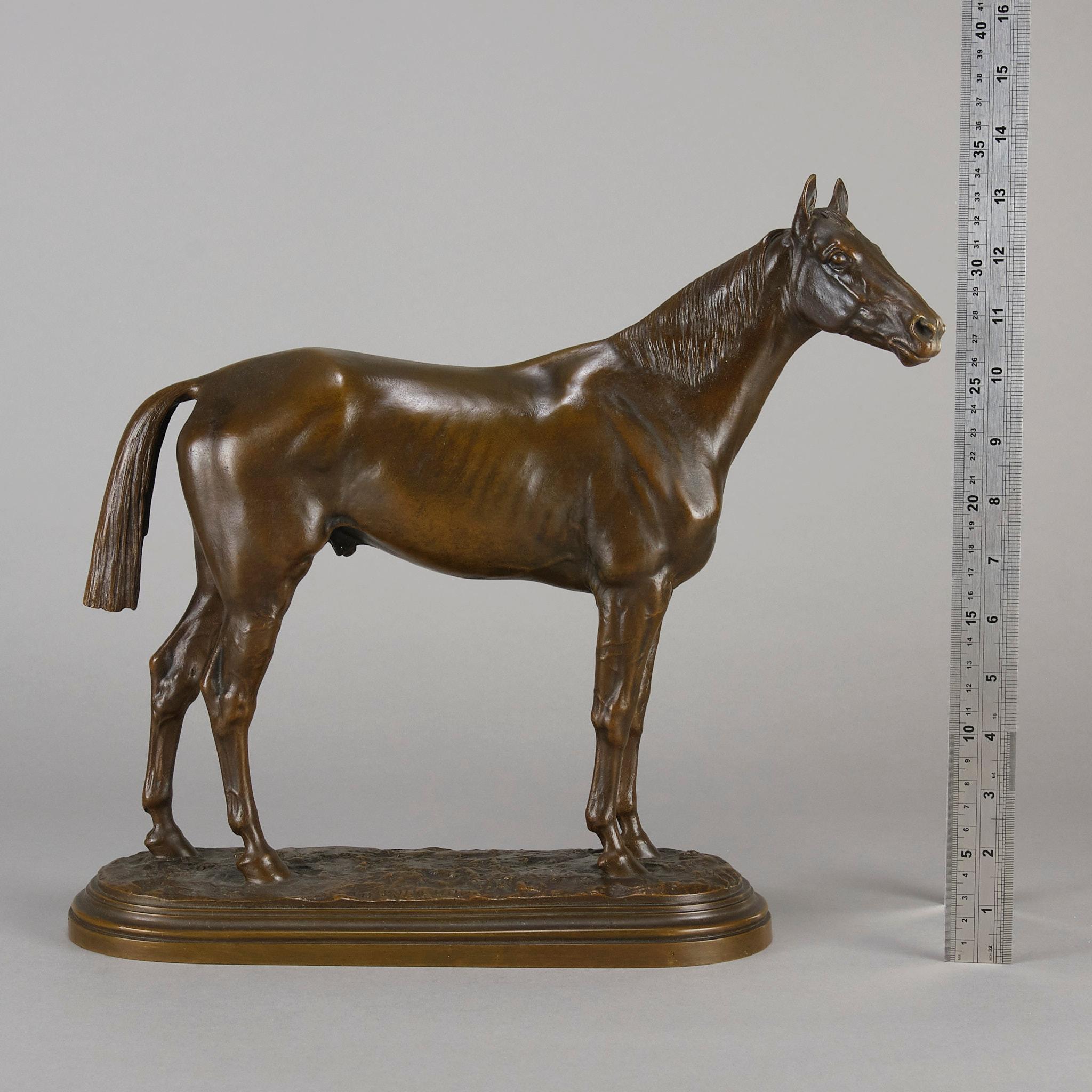 Tierier-Bronze des späten 19. Jahrhunderts mit dem Titel „Cheval Debout“ von Isidore Bonheur im Angebot 5