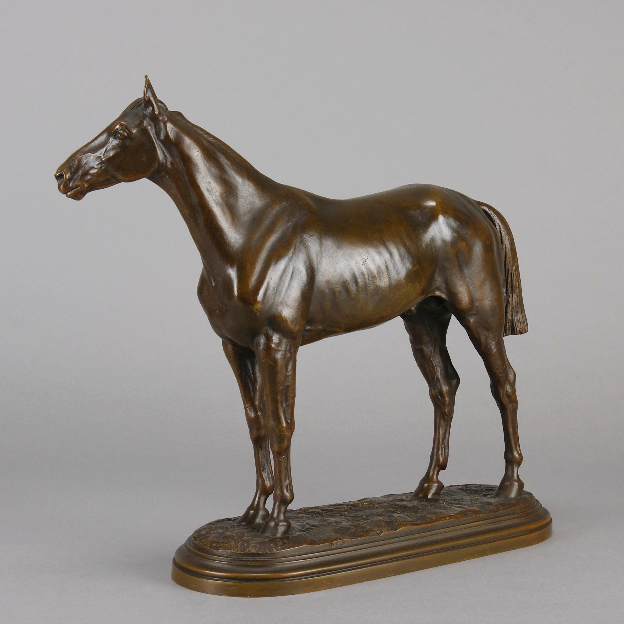 Tierier-Bronze des späten 19. Jahrhunderts mit dem Titel „Cheval Debout“ von Isidore Bonheur im Zustand „Hervorragend“ im Angebot in London, GB