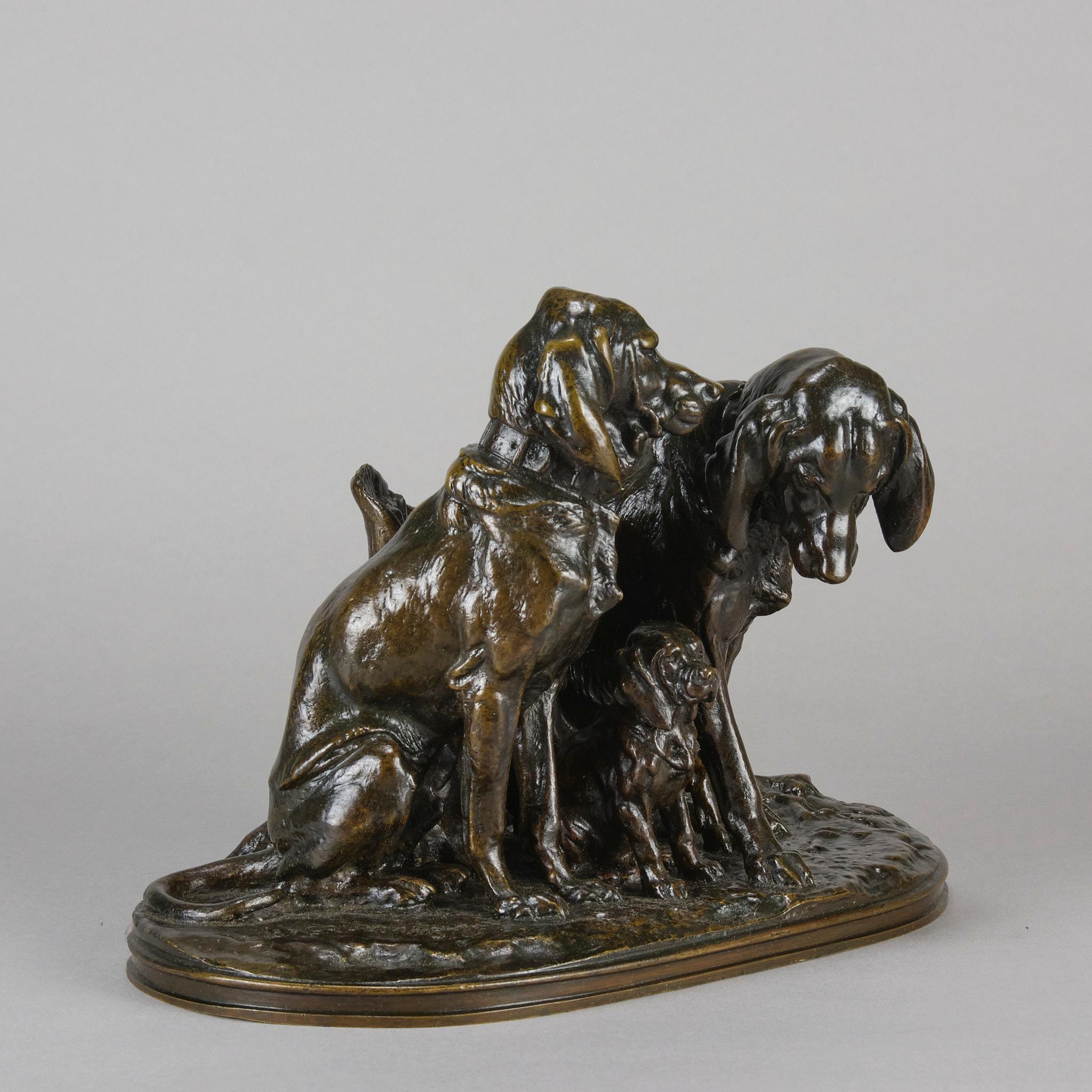 Français Bronze animalier de la fin du XIXe siècle intitulé 