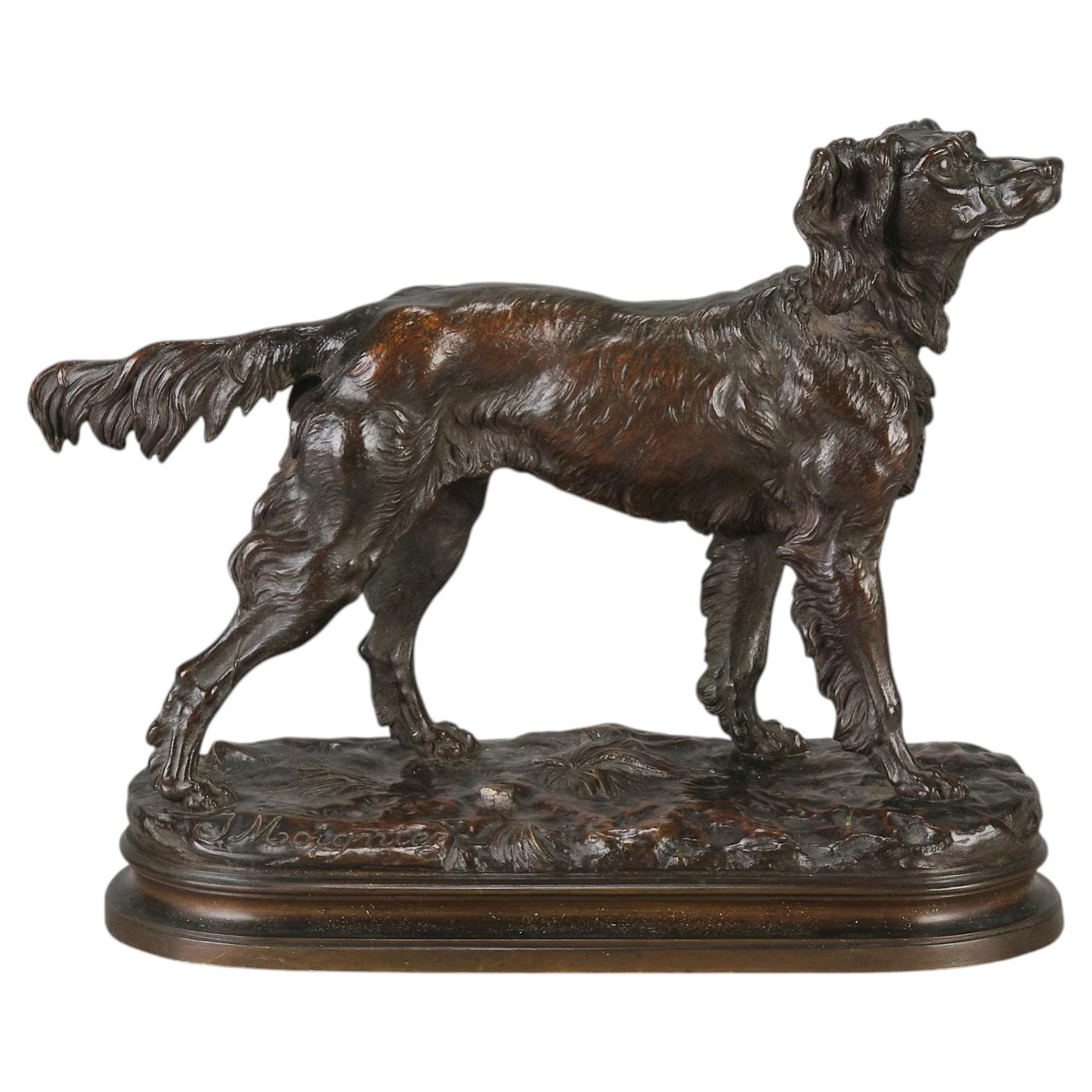 Late 19th Century Animalier Bronze entitled "Irish Setter" by Jules Moigniez For Sale