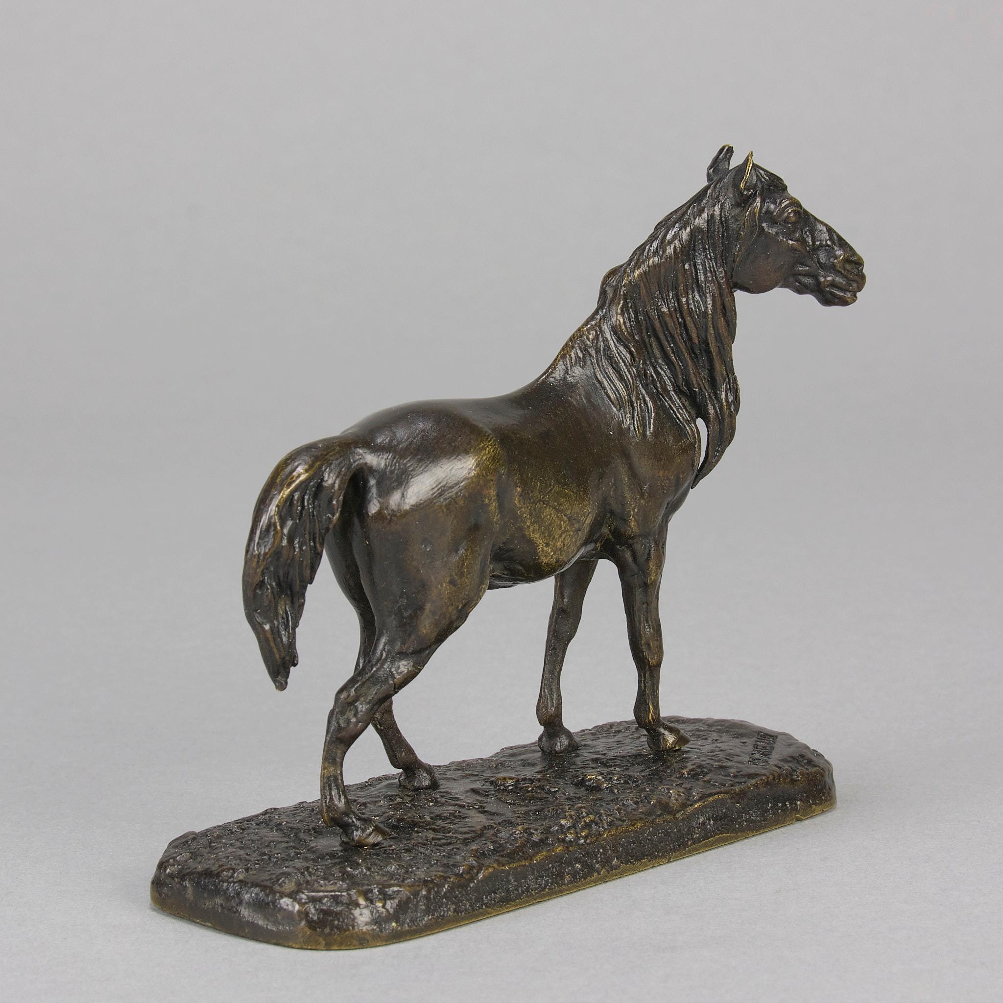 Tierier-Bronze-Skulptur „Cheval Arabe No.3“ von Pierre Jules aus dem späten 19. Jahrhundert im Angebot 4