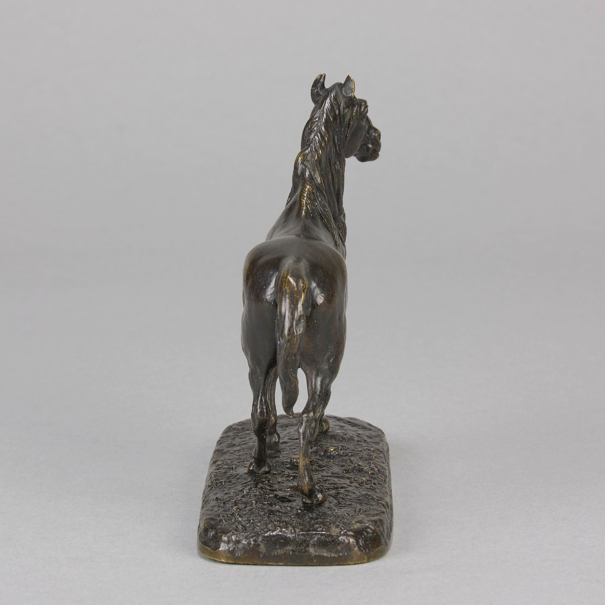 Tierier-Bronze-Skulptur „Cheval Arabe No.3“ von Pierre Jules aus dem späten 19. Jahrhundert im Angebot 3