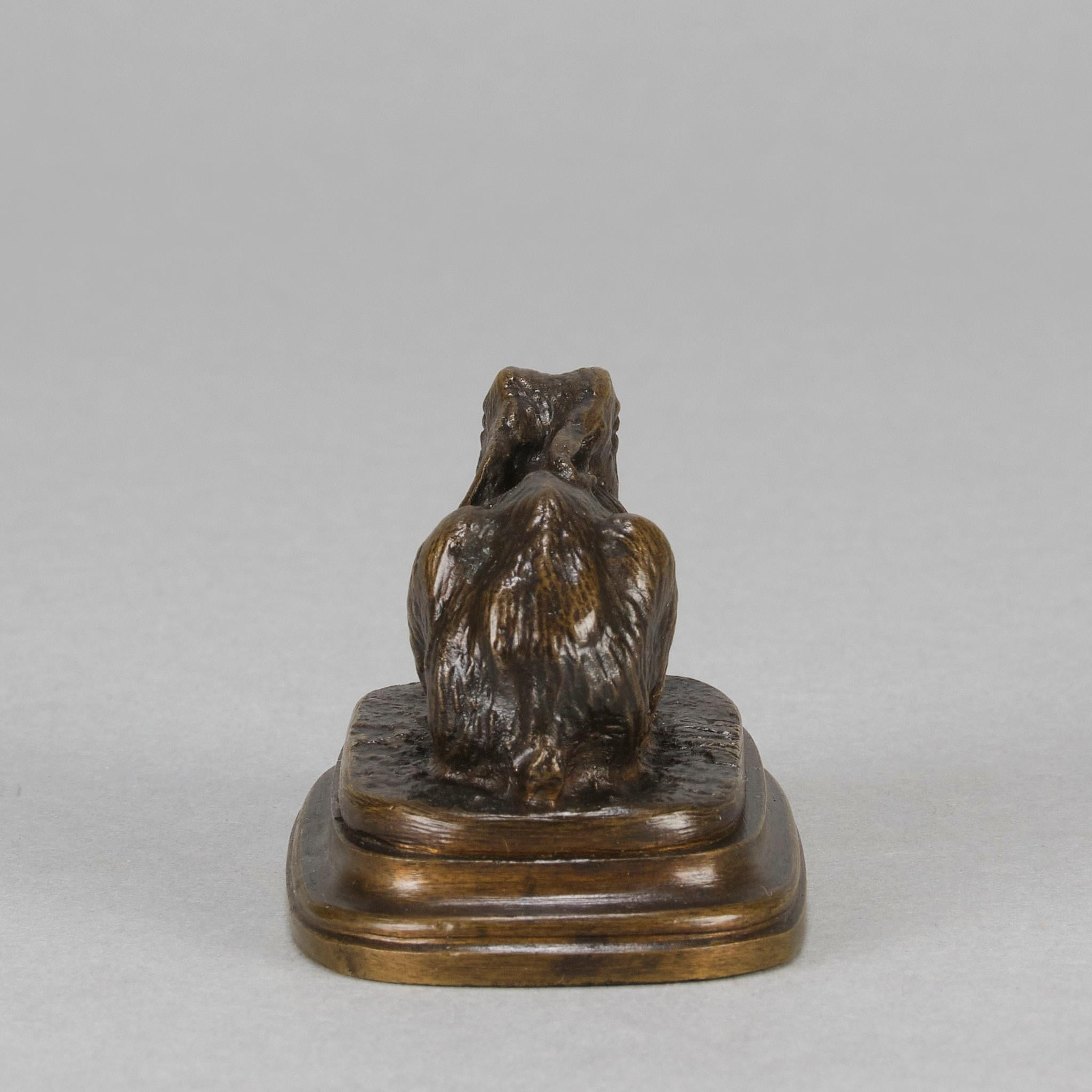 Tierier-Bronze-Skulptur „Resting Rabbit“ aus dem späten 19. Jahrhundert von Paul Bartlett im Angebot 3