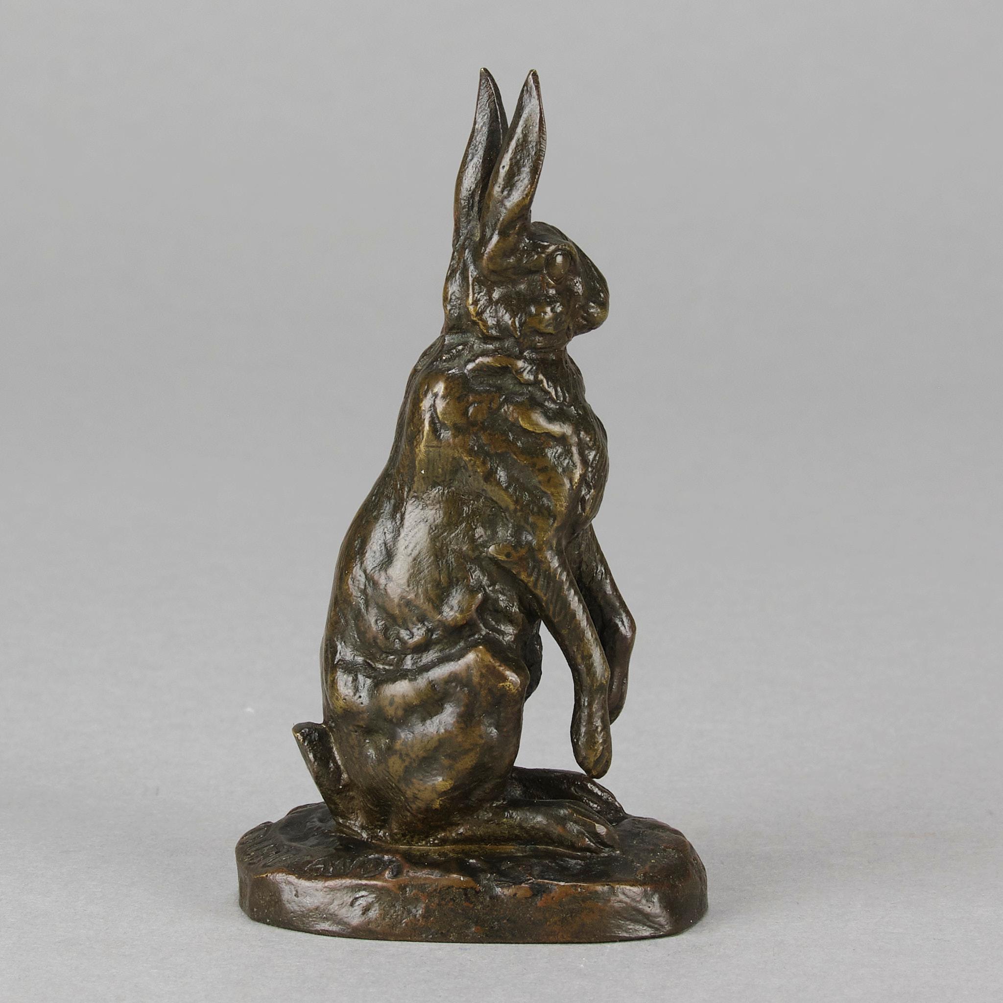 Tierier-Skulptur des späten 19. Jahrhunderts mit dem Titel „Alert Hare“ von Alfred Dubucand im Zustand „Hervorragend“ im Angebot in London, GB