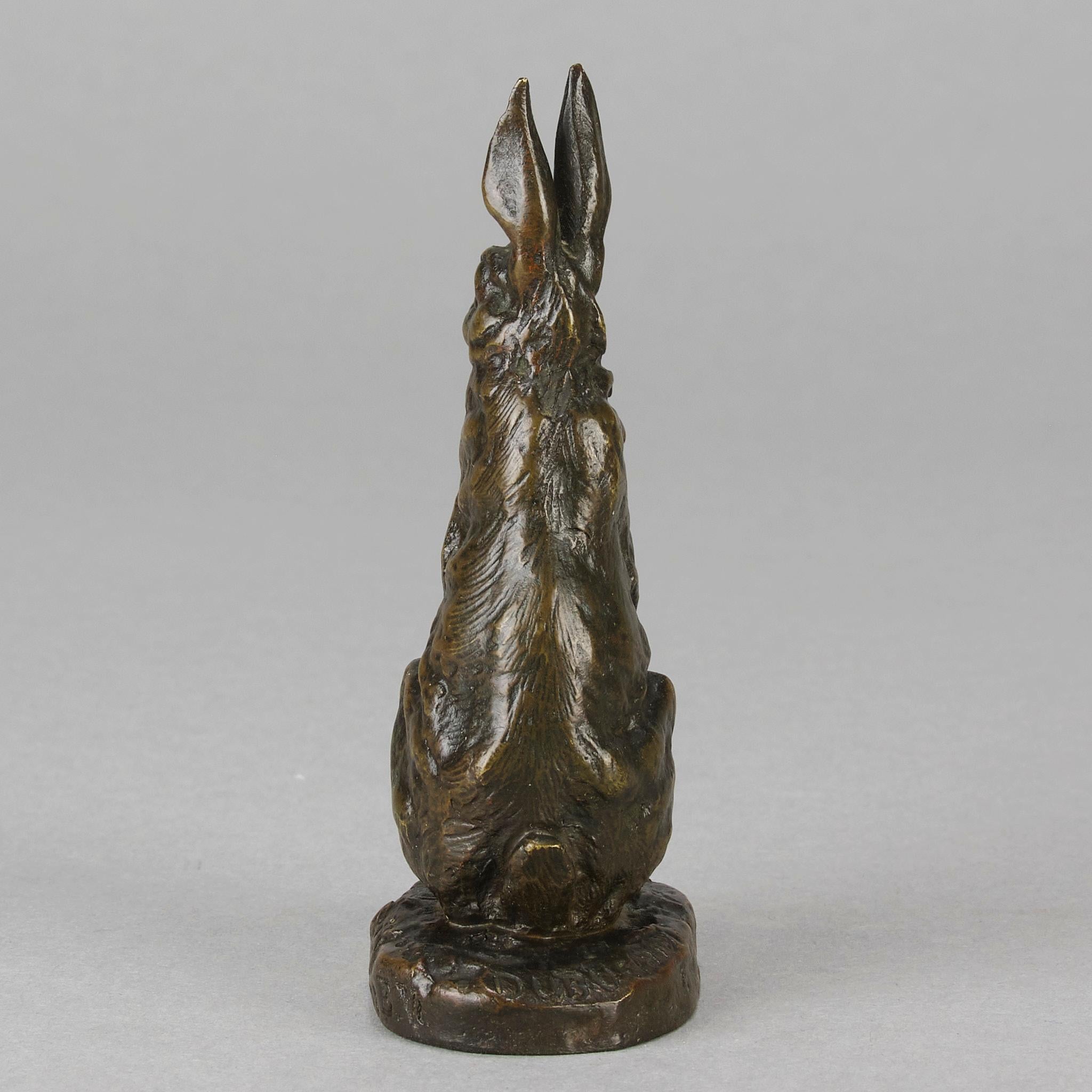 Tierier-Skulptur des späten 19. Jahrhunderts mit dem Titel „Alert Hare“ von Alfred Dubucand im Angebot 1