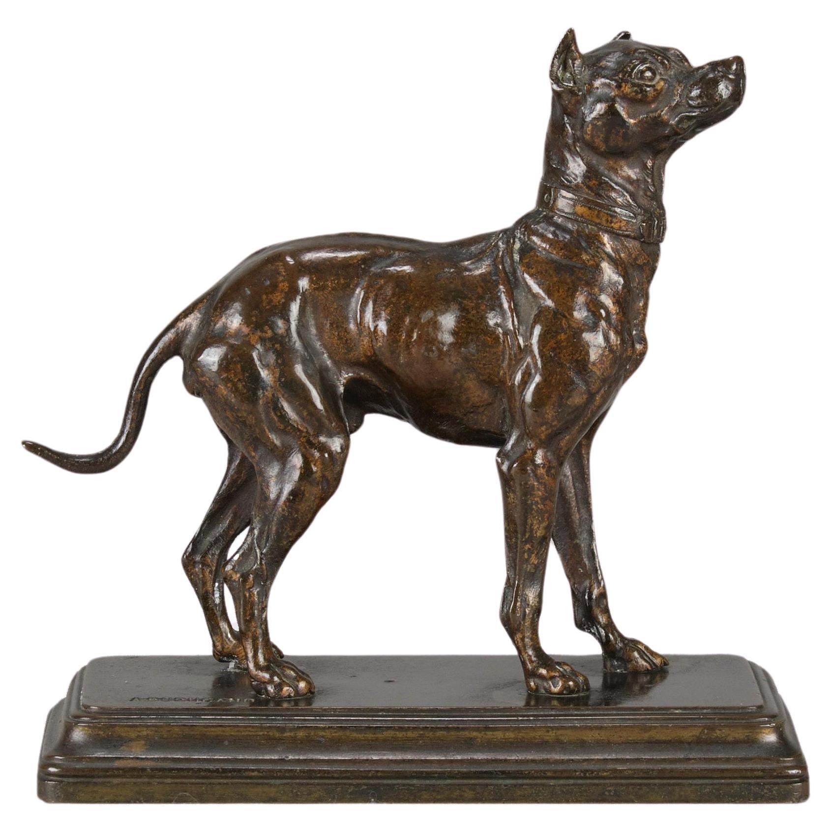 Late 19th Century Animalier Sculpture entitled "Terrier" by Alfred Dubucand