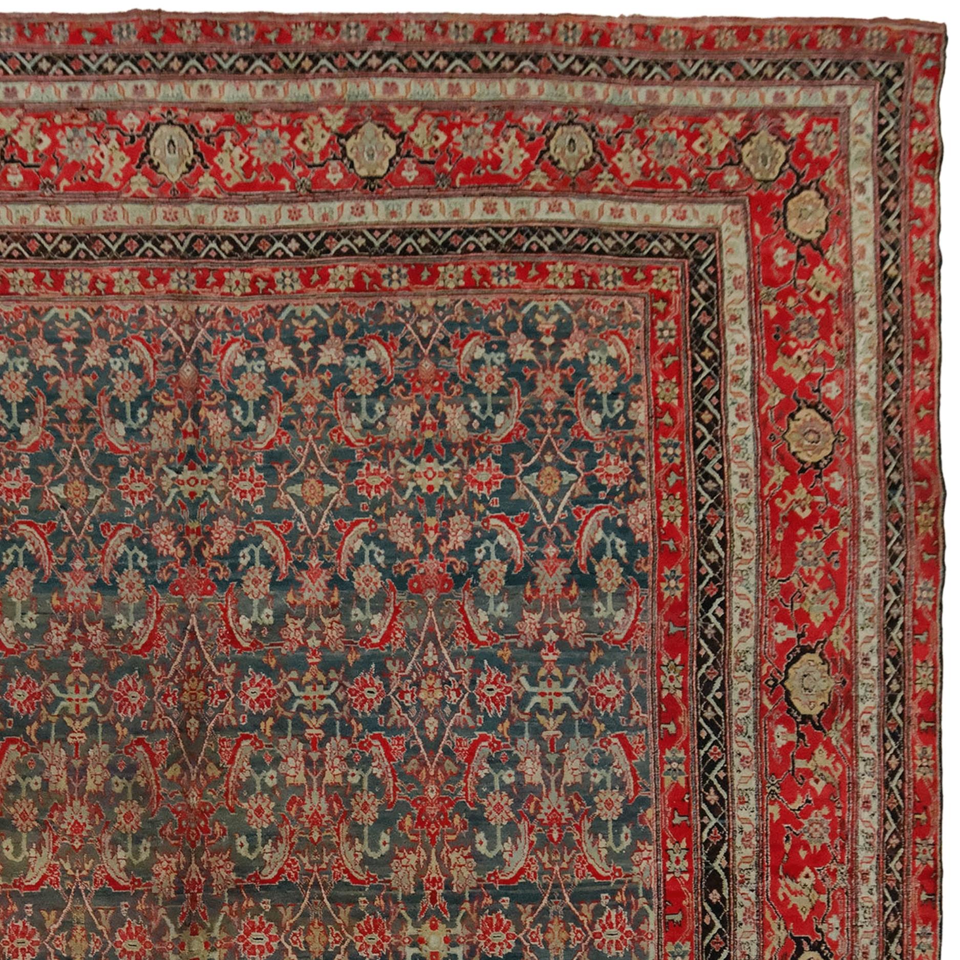 Antiker Agra-Teppich aus dem späten 19. (Handgewebt) im Angebot