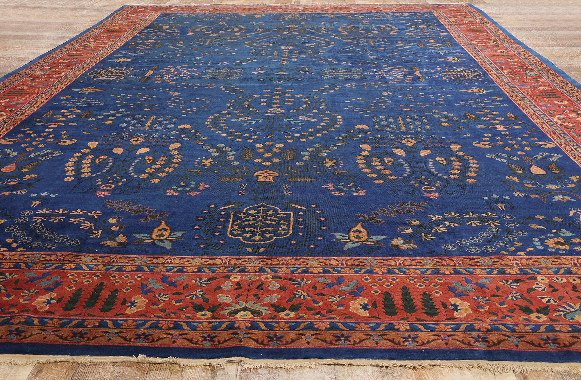 Late 19th Century Antique Agra Vase Carpet For Sale 2