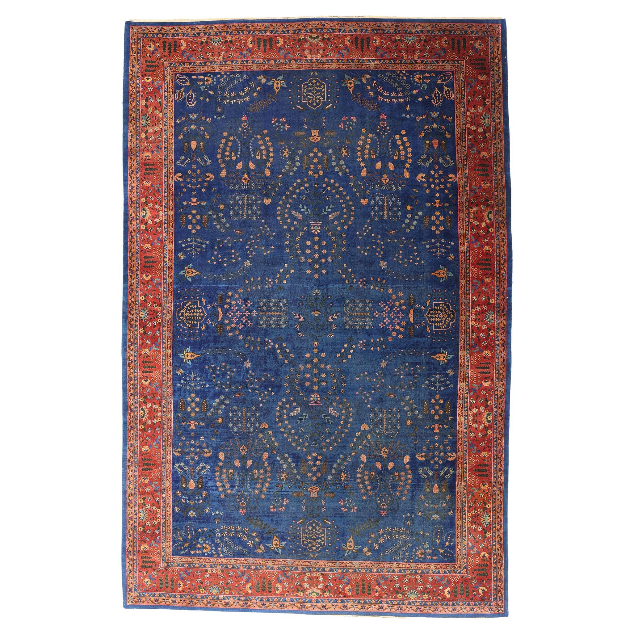 Late 19th Century Antique Agra Vase Carpet
