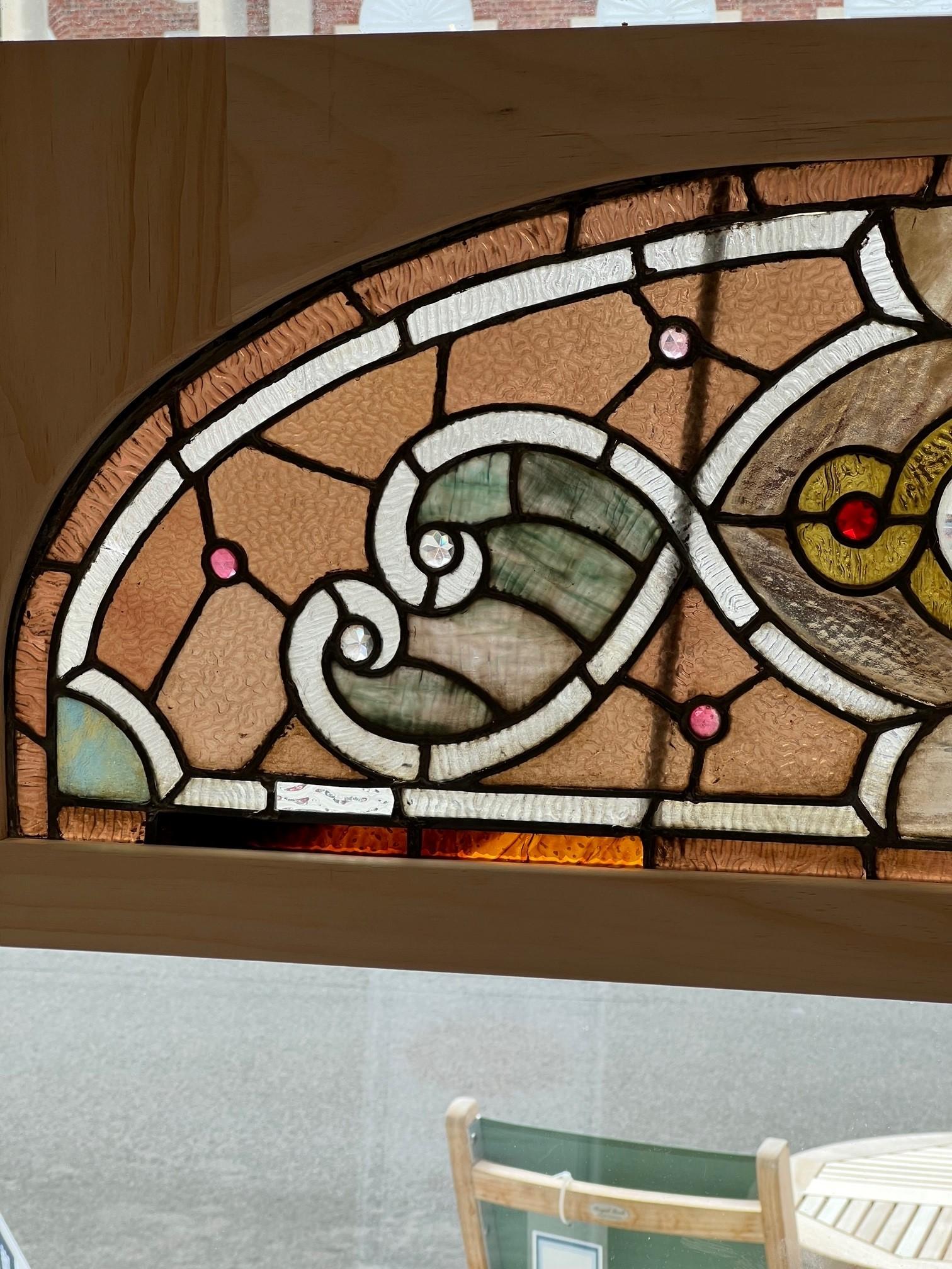 stained glass film for arched windows