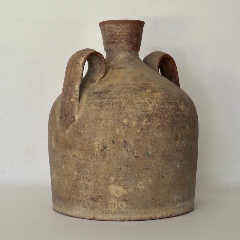 Rustic Late 19th Century Antique Bell Shaped Portuguese Terracotta Jug
