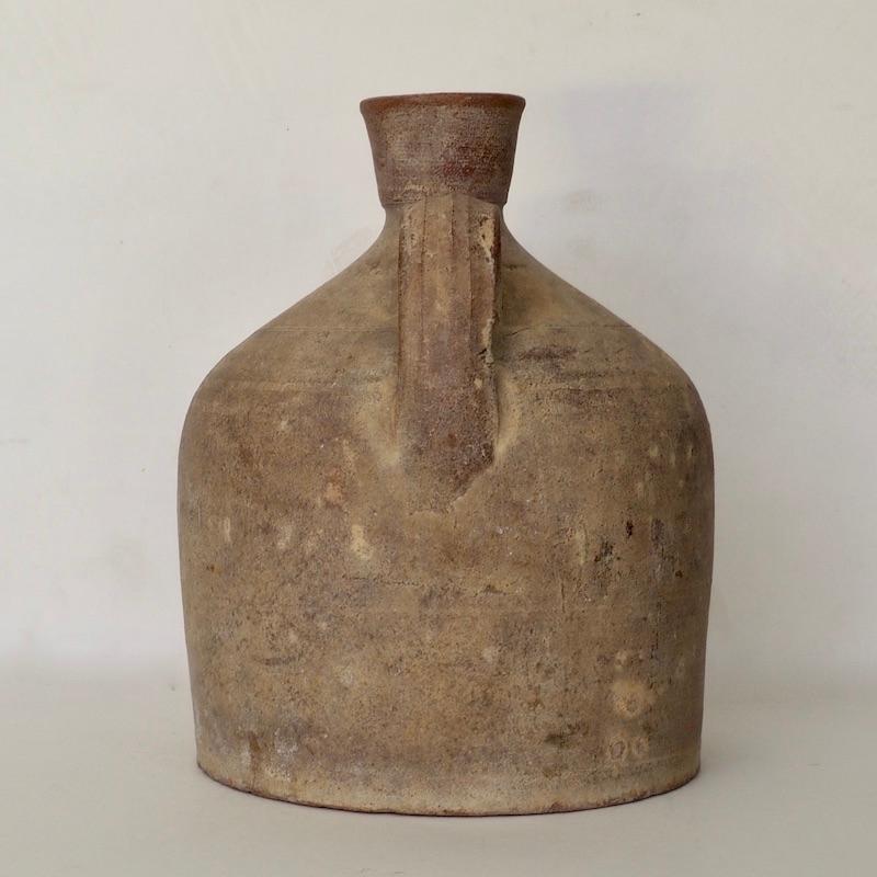 Fired Late 19th Century Antique Bell Shaped Portuguese Terracotta Jug