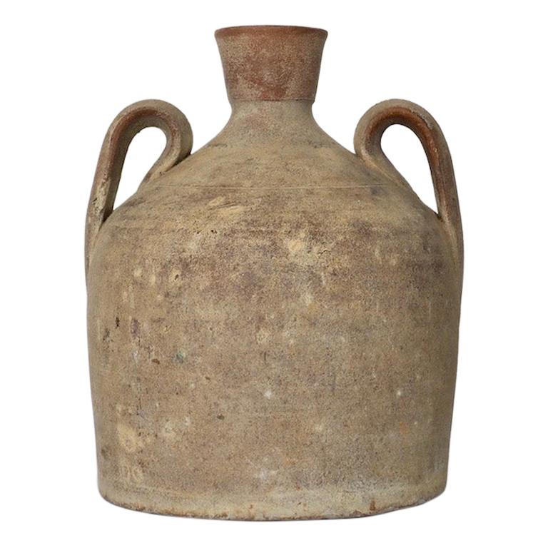 Late 19th Century Antique Bell Shaped Portuguese Terracotta Jug