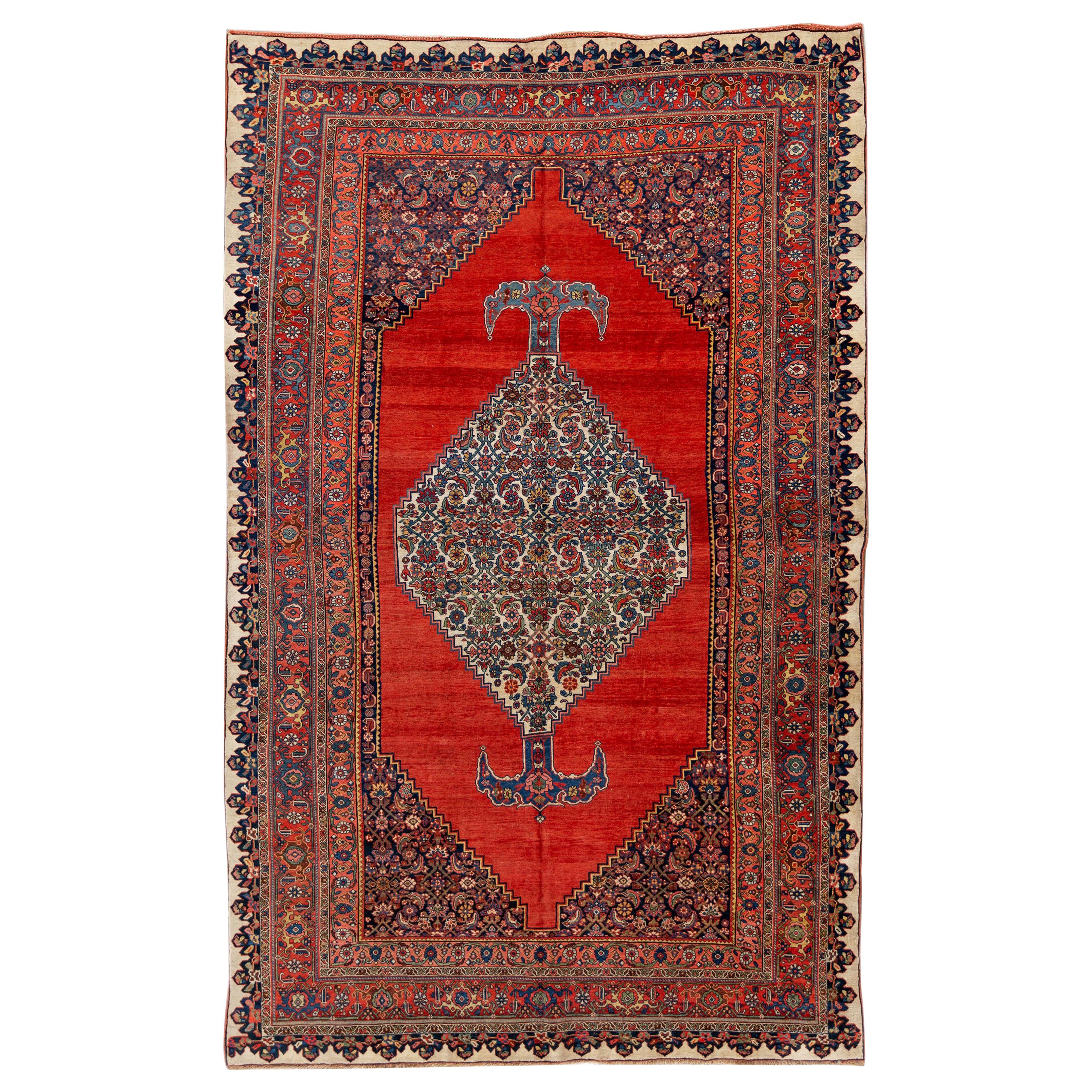 Late 19th Century Antique Bidjar Wool Rug