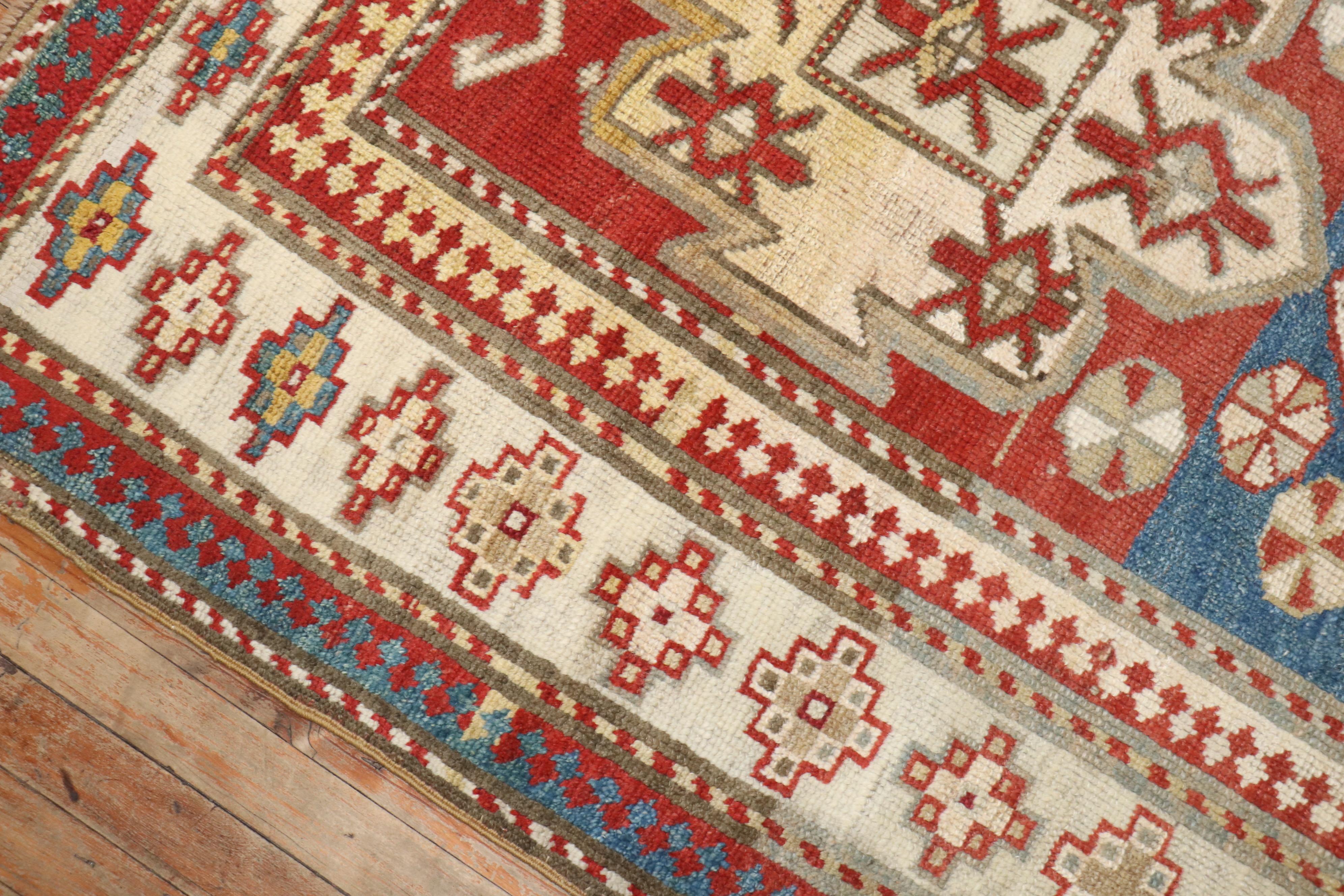 Zabihi Collection Late 19th Century Antique Bordjalou Kazak Rug  For Sale 1
