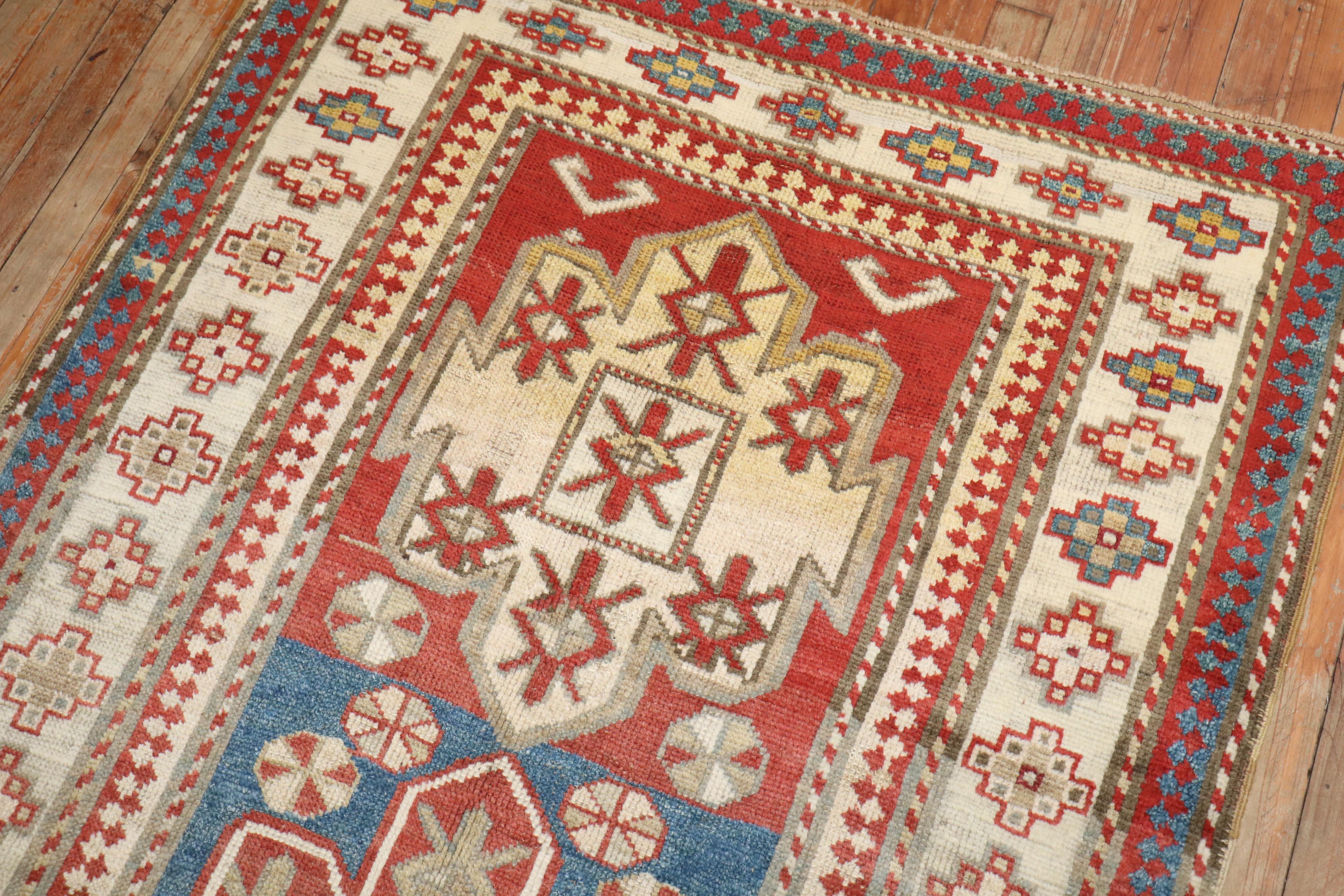 Zabihi Collection Late 19th Century Antique Bordjalou Kazak Rug  For Sale 2