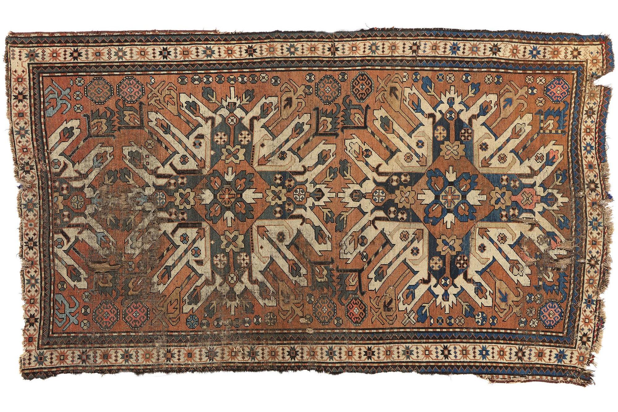 Fin du 19e siècle Tapis ancien du Caucase Chelaberd Karabagh en vente 2