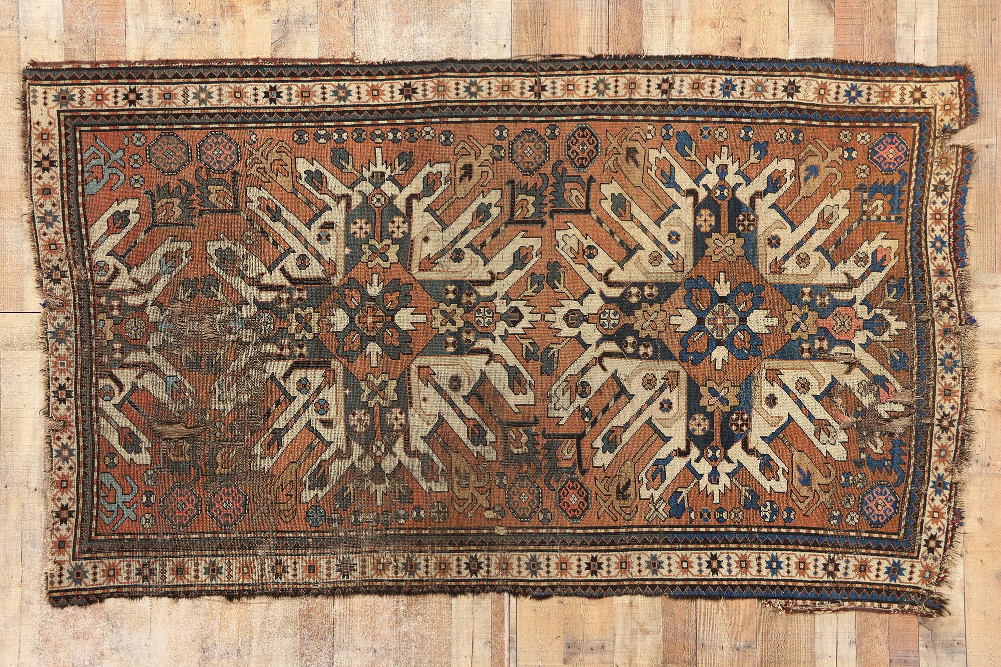 Fin du 19e siècle Tapis ancien du Caucase Chelaberd Karabagh en vente 1