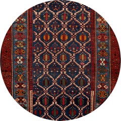 Late 19th Century Antique Caucasian Scatter Wool Rug