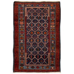 Late 19th Century Antique Caucasian Scatter Wool Rug