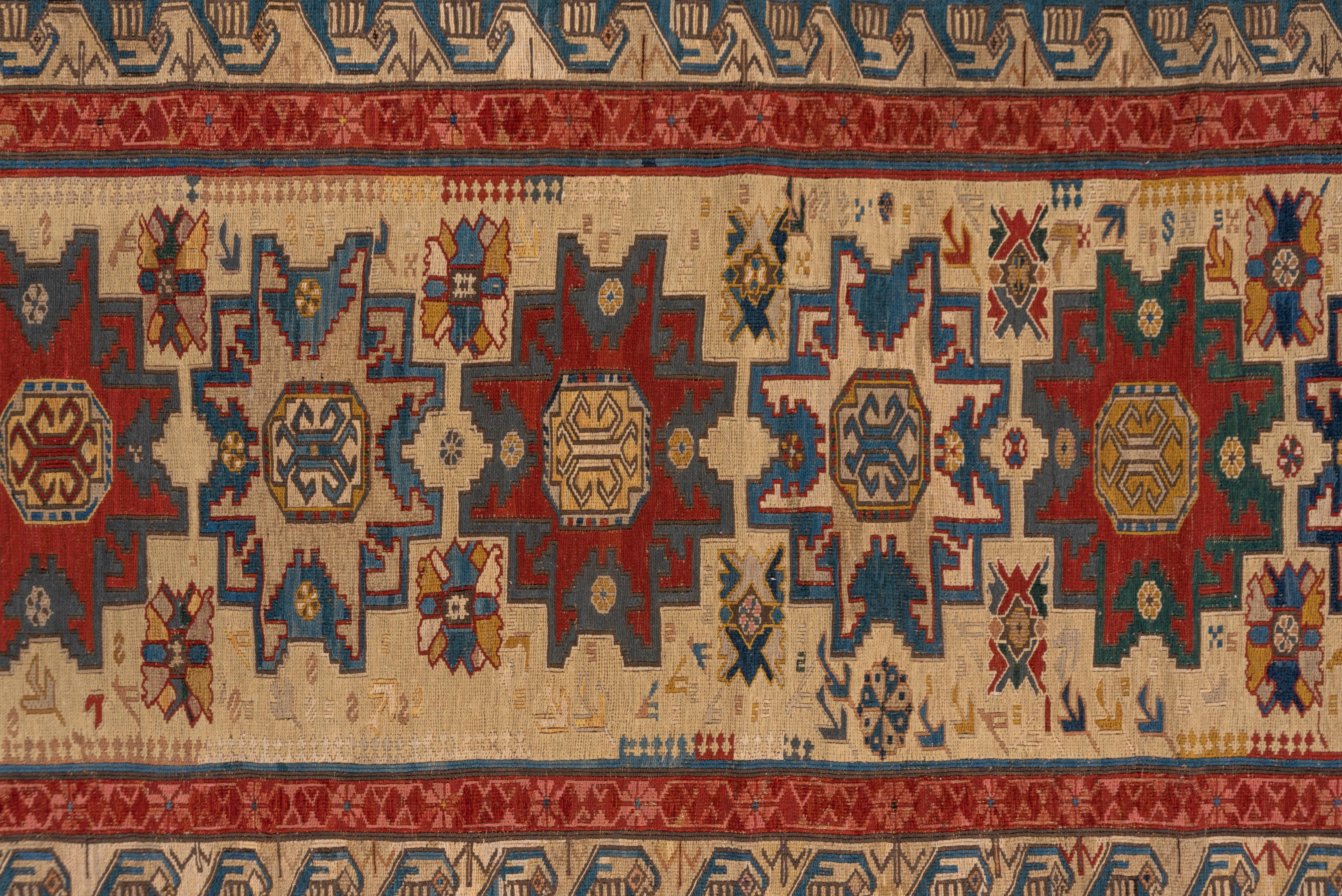 Late 19th Century Antique Caucasian Sumak Runner In Good Condition For Sale In New York, NY