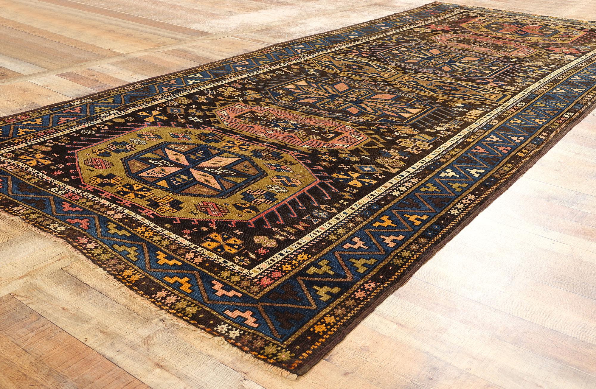 Late 19th Century Antique Caucasian Tribal Carpet For Sale 1