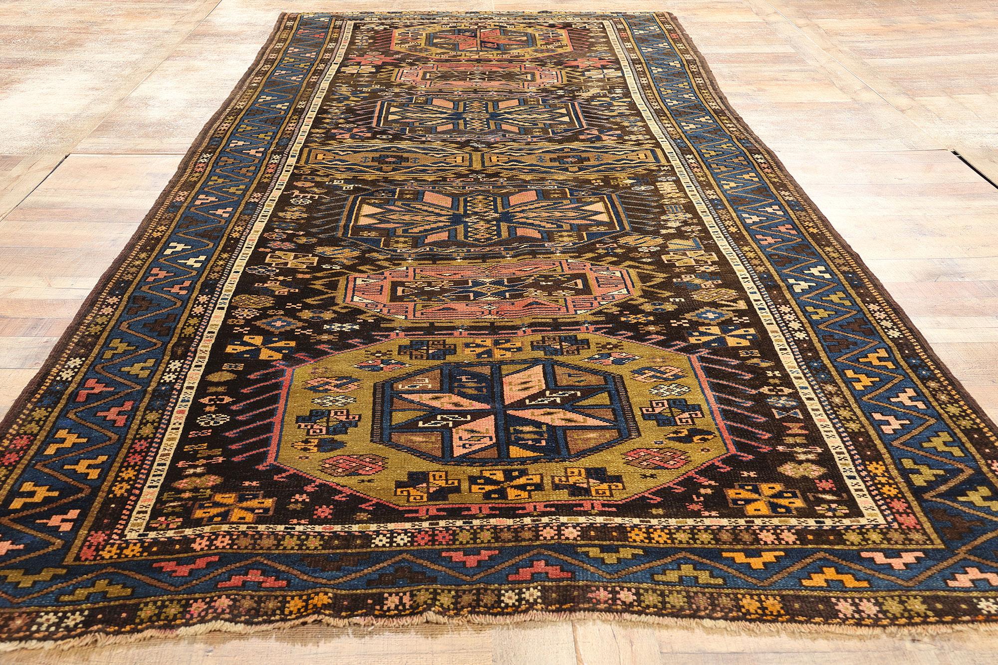 Late 19th Century Antique Caucasian Tribal Carpet For Sale 2