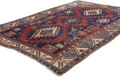 Late 19th Century Antique Caucasian Tribal Kazak Rug Caucasus Region