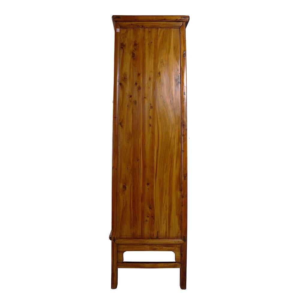 Late 19th Century Antique Chinese Cypress Wood Armoire, Wardrobe For Sale 8