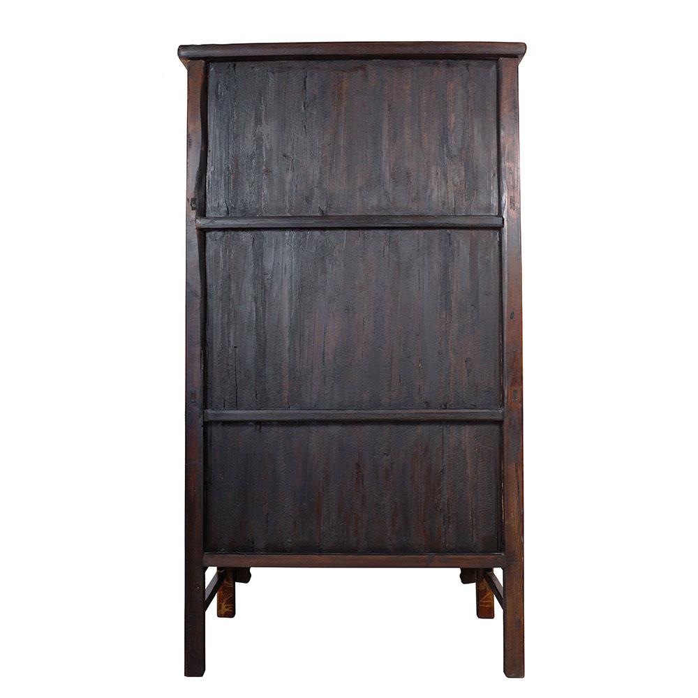 Late 19th Century Antique Chinese Cypress Wood Armoire, Wardrobe For Sale 9