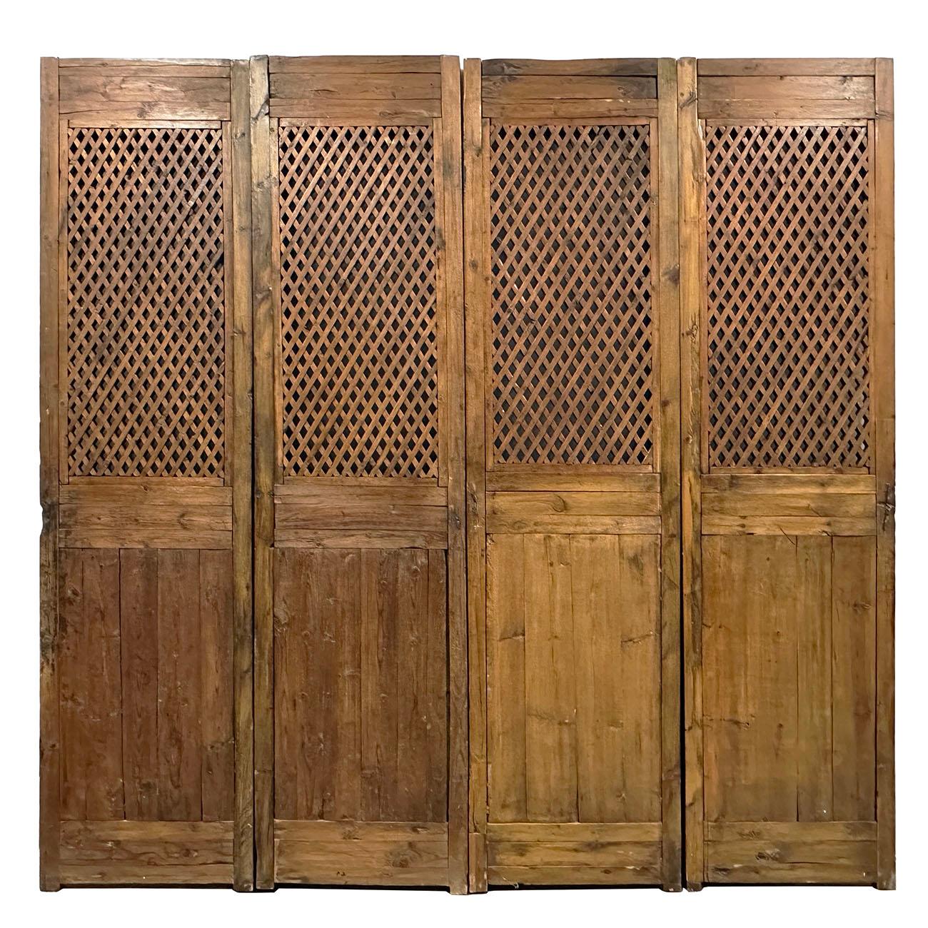 Late 19th Century Antique Chinese Hand Made 4 Panels Wooden Screen/Room Divider 5