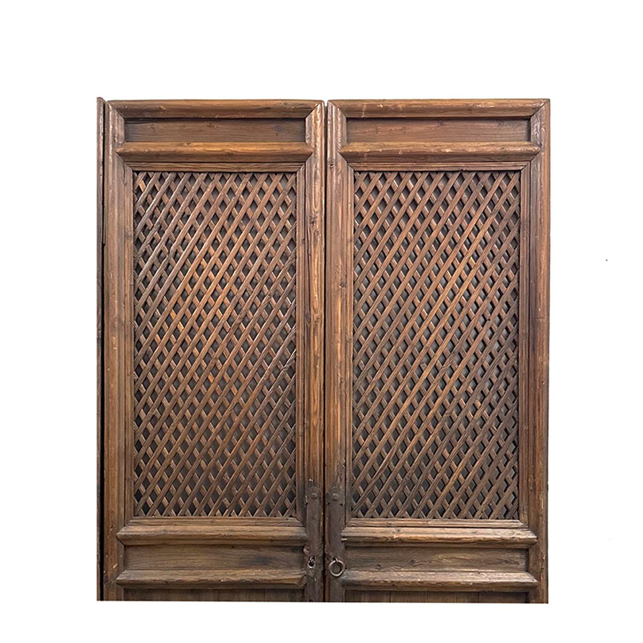 Late 19th Century Antique Chinese Hand Made 4 Panels Wooden Screen/Room Divider 1