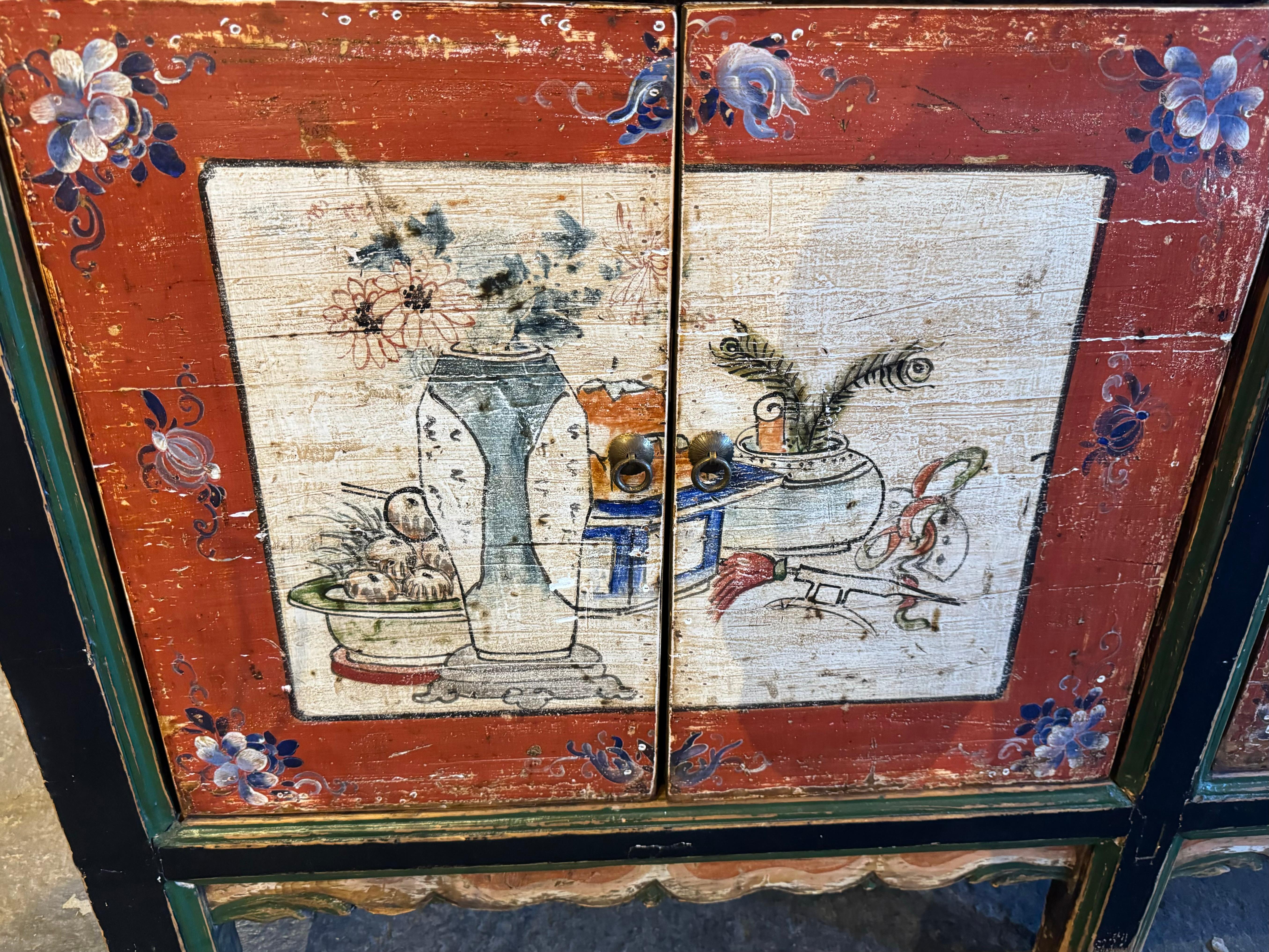 Late 19th Century Antique Chinese Mongolia Cabinet Credenza 1