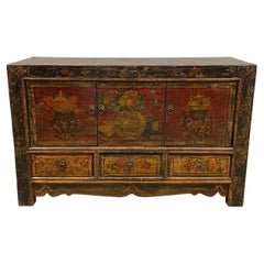 Late 19th Century Antique Chinese Mongolia Cabinet Credenza