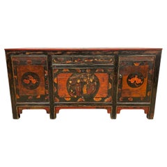 Late 19th Century Antique Chinese Mongolia Sideboard, Buffet Table